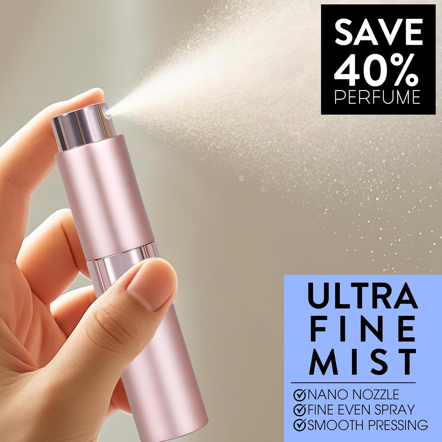 6 Pack 8ML Empty Perfume Atomizer for Refill Portable Spray Bottle