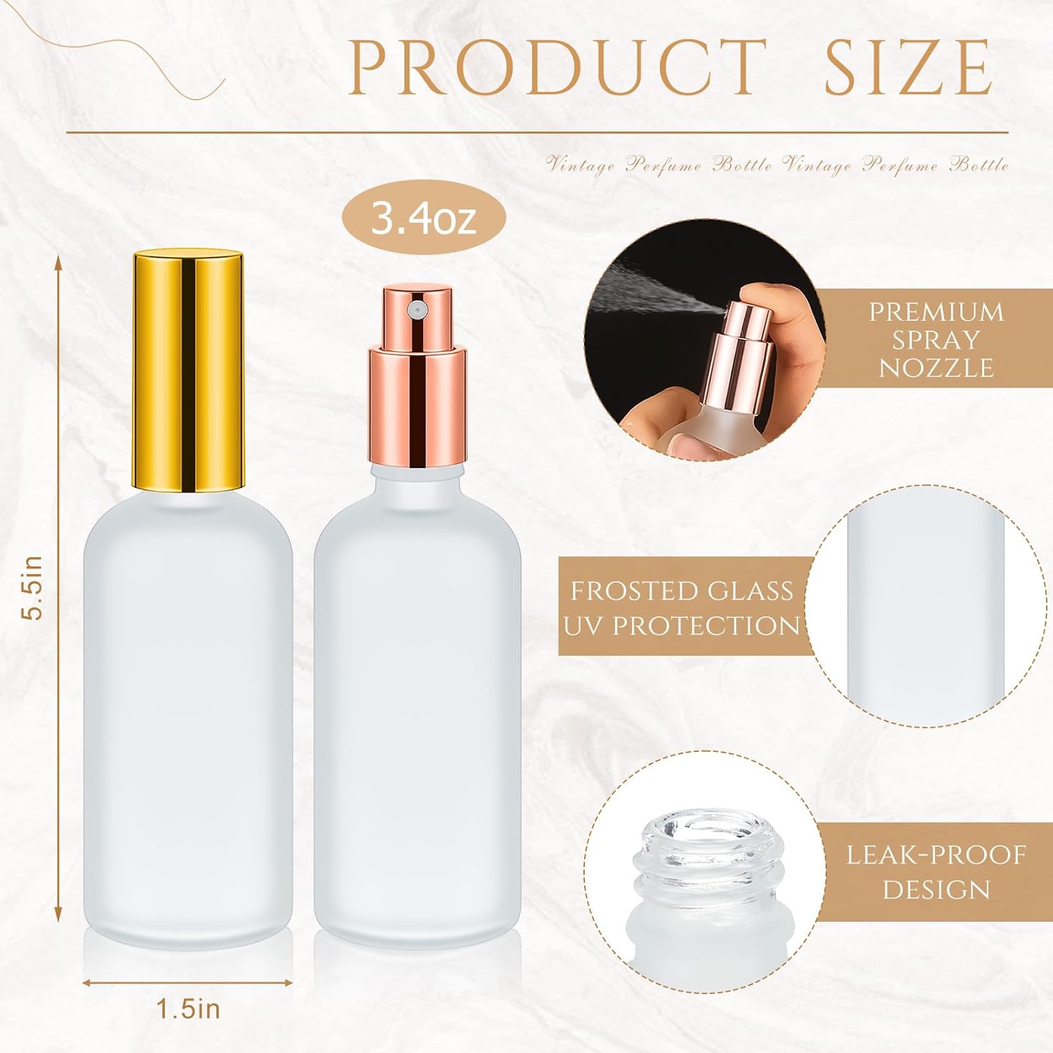 Roshtia 30 Pcs Refillable Spray Bottles 34 Oz