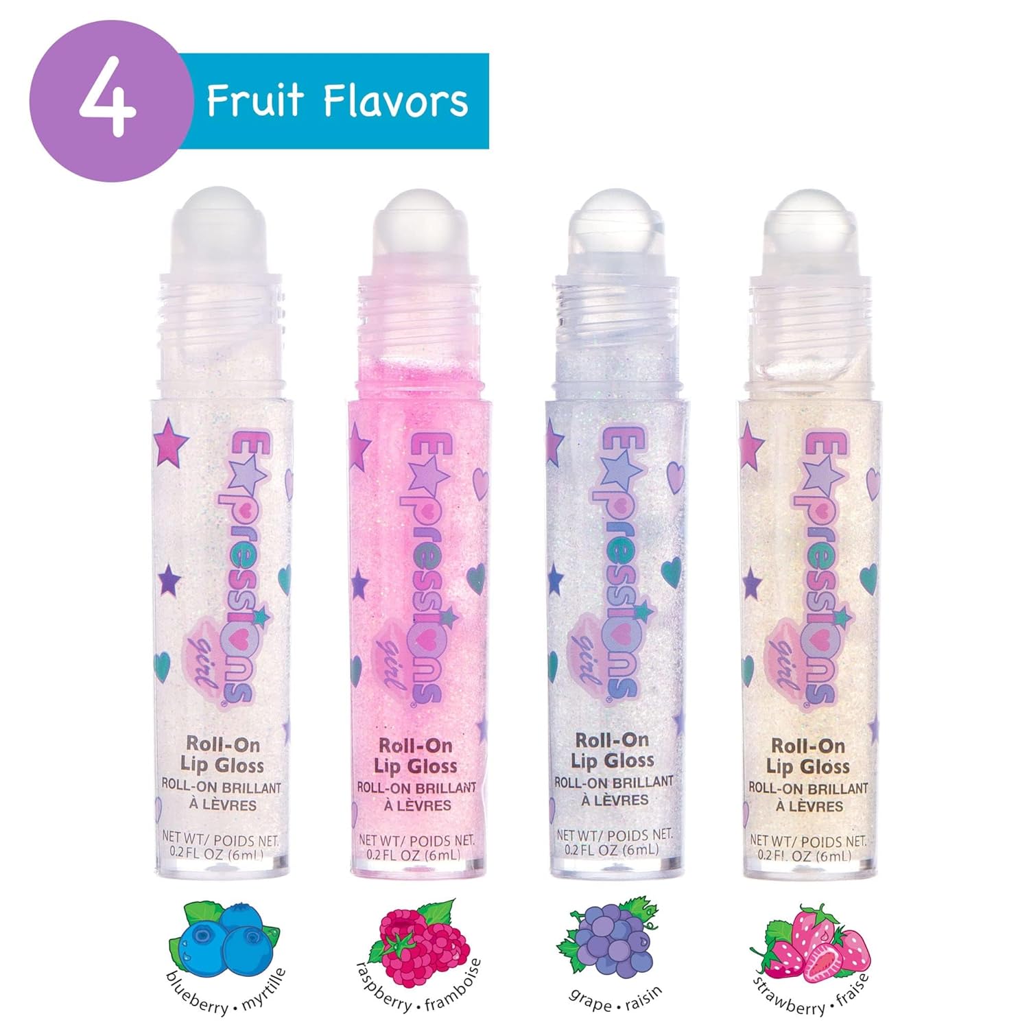 12pc Fruit Flavored Lip Gloss Necklace Set