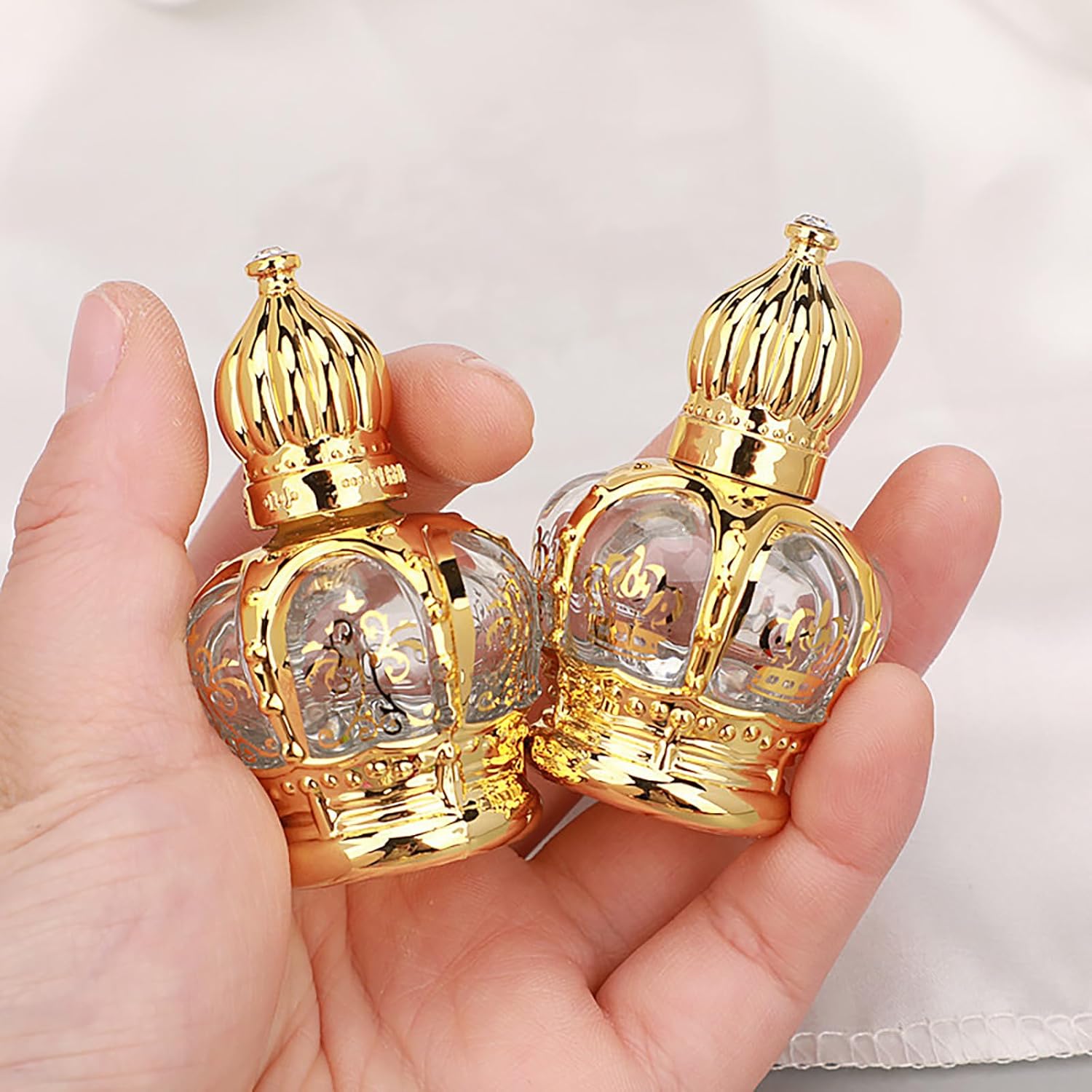 4 Pack Art Deco Roller Bottles For Essential Oils And Travel