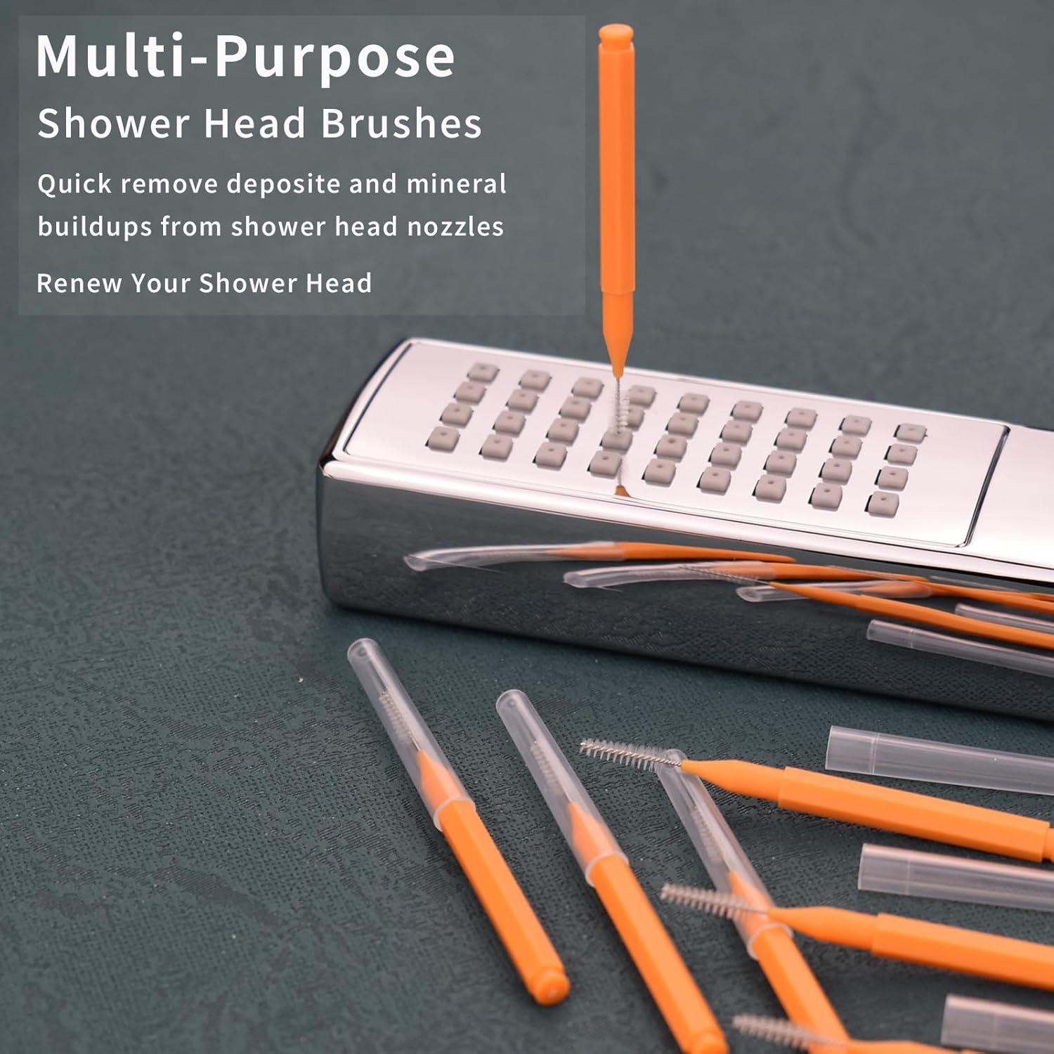 Shower Head Cleaning Brush Set with Multi-Size Picks
