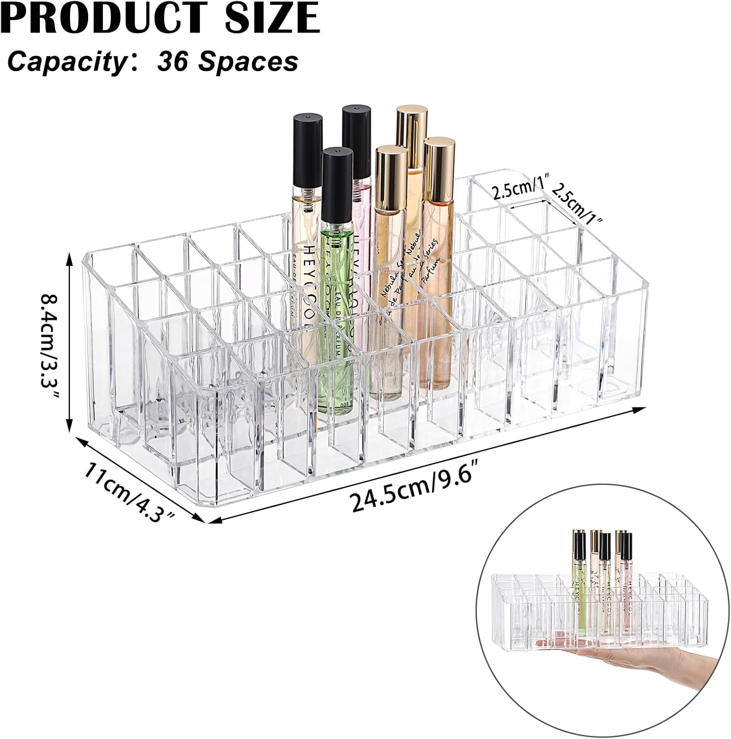 ELLDOO 36 Space Acrylic Perfume Organizer