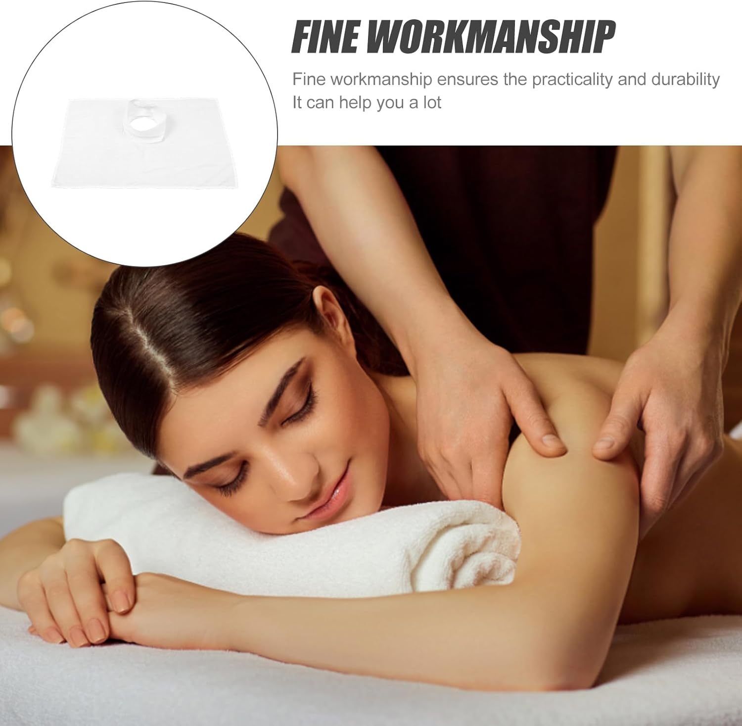 EXCEART Towel Sheets Massage Face Rest Cover for Spa Tables