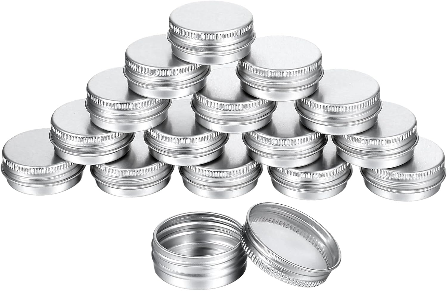 24 Pack 05 Oz Aluminum Tin Jars with Screw Lid