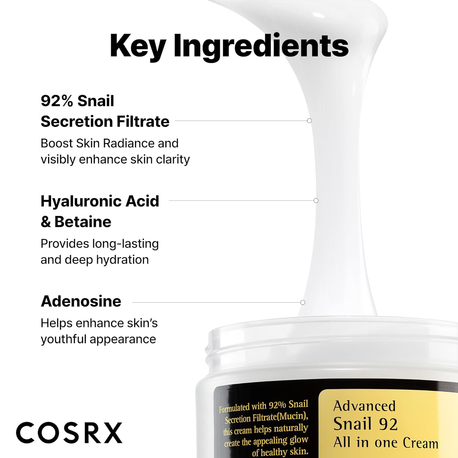 COSRX Snail Mucin 92 Face Moisturizer 352 Oz