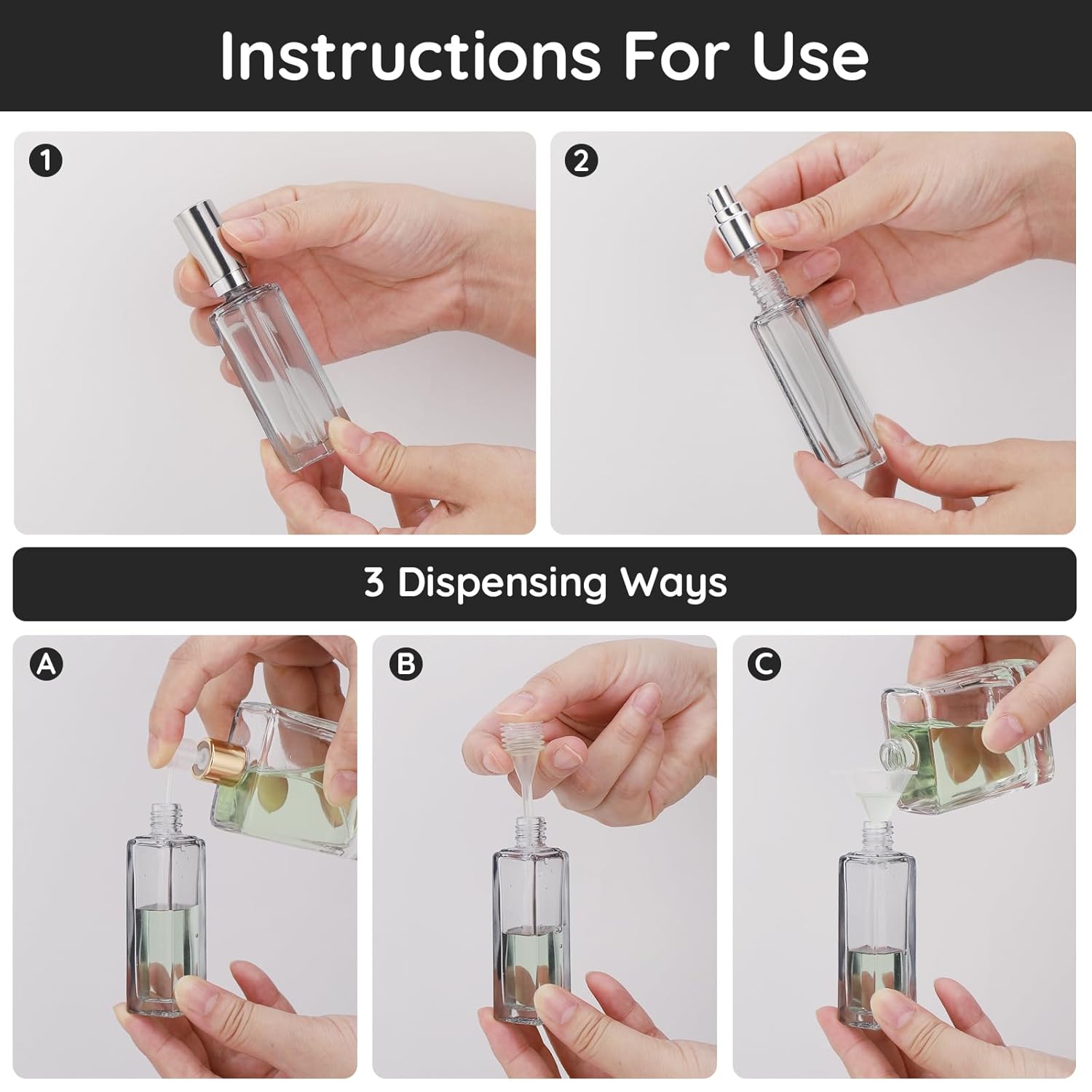 Segbeauty 20ml Refillable Perfume Bottle Set 2pcs