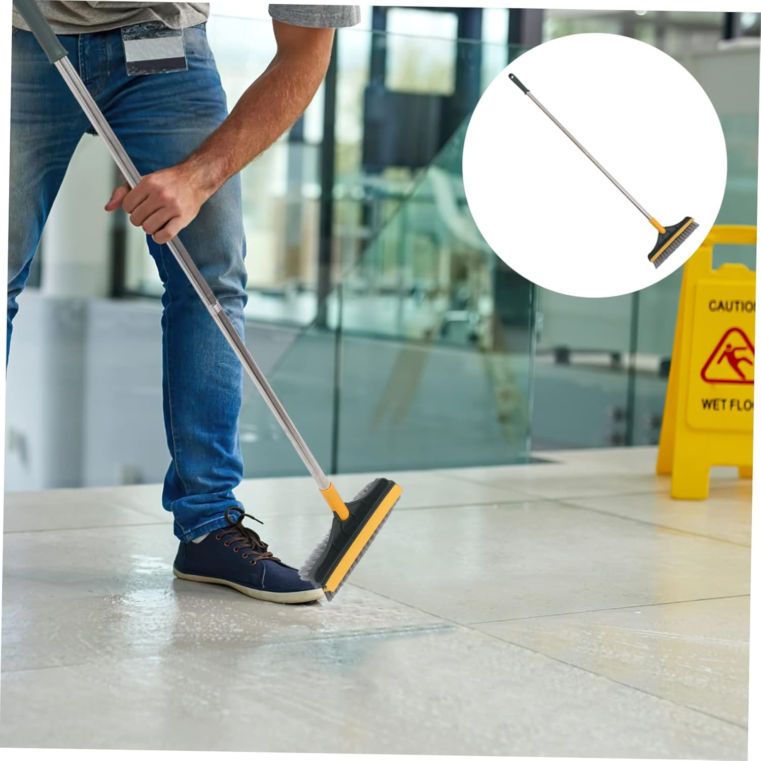 Dual-Sided Floor Cleaning Brush for Bathroom and Kitchen
