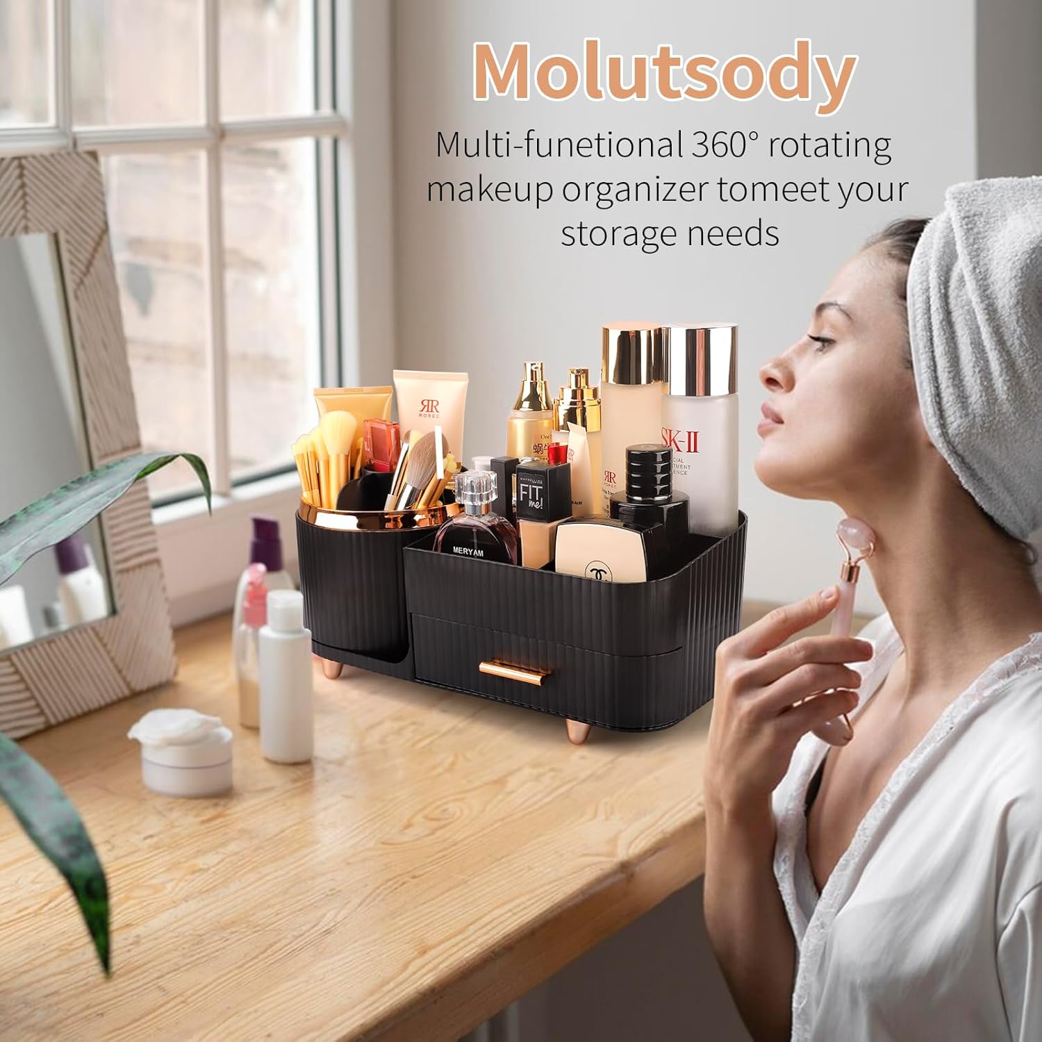 Molutsody Makeup Organizer for Vanity