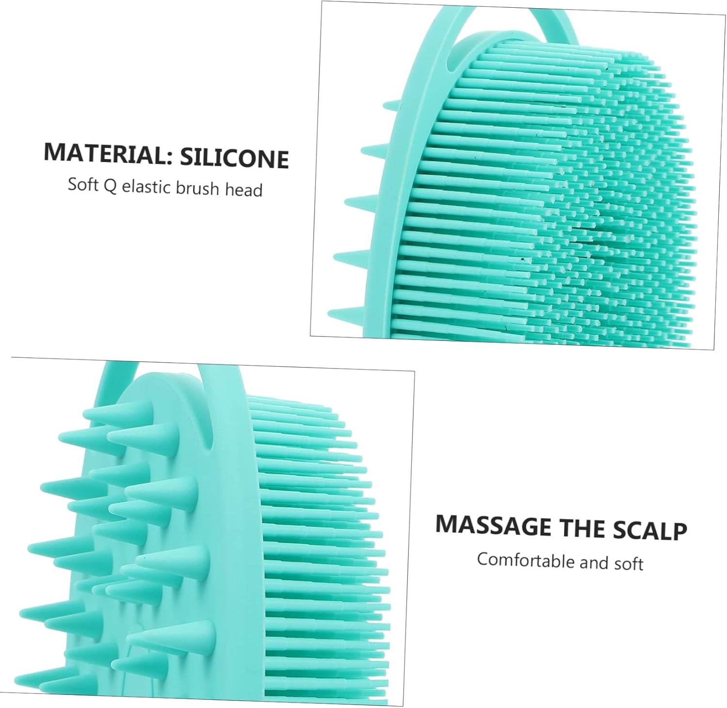 Silicone Shower Brush with Dual-Ended Design for Cleaning and Massage