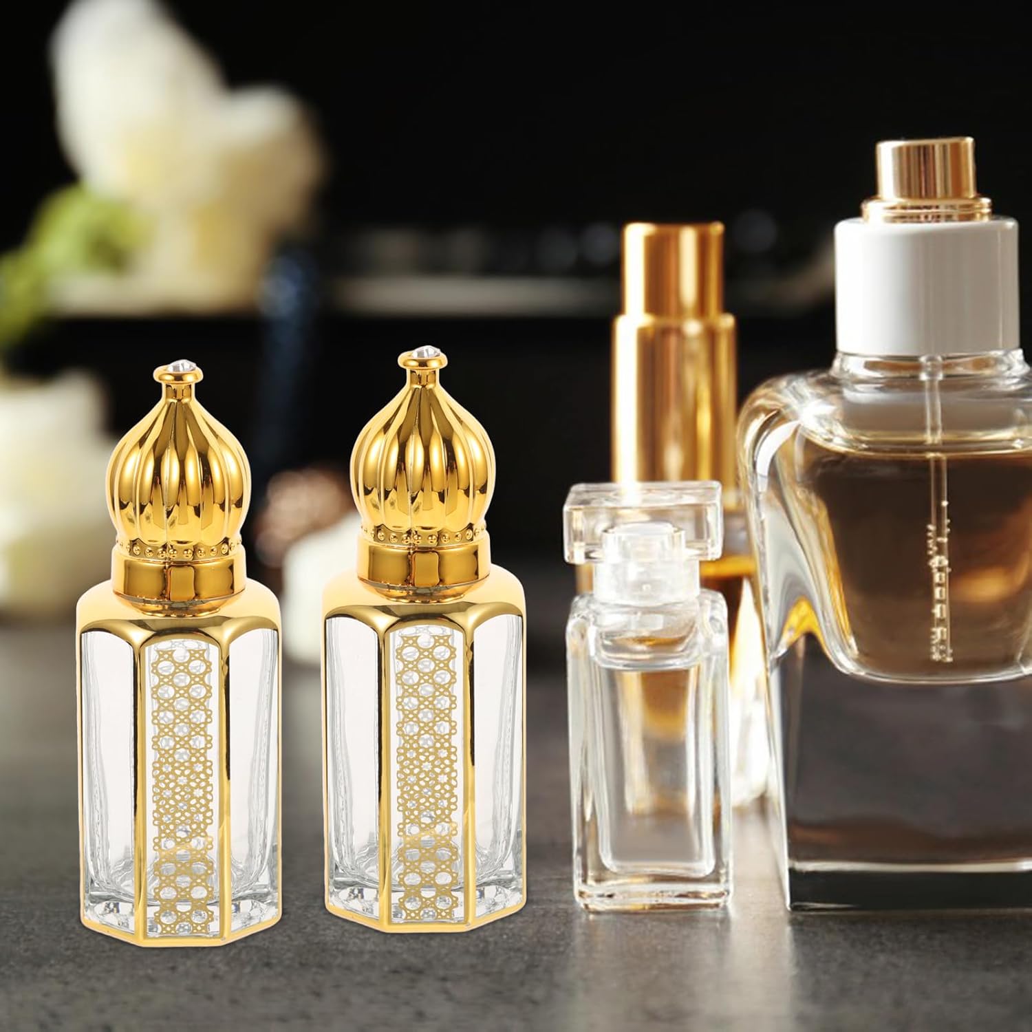 FRCOLOR 9 Pcs Essential Oil Bottles with Roller Ball