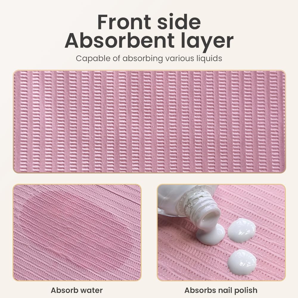 Disposable Nail Mats 50Pcs Non-Slip Waterproof for Manicure Salon Home