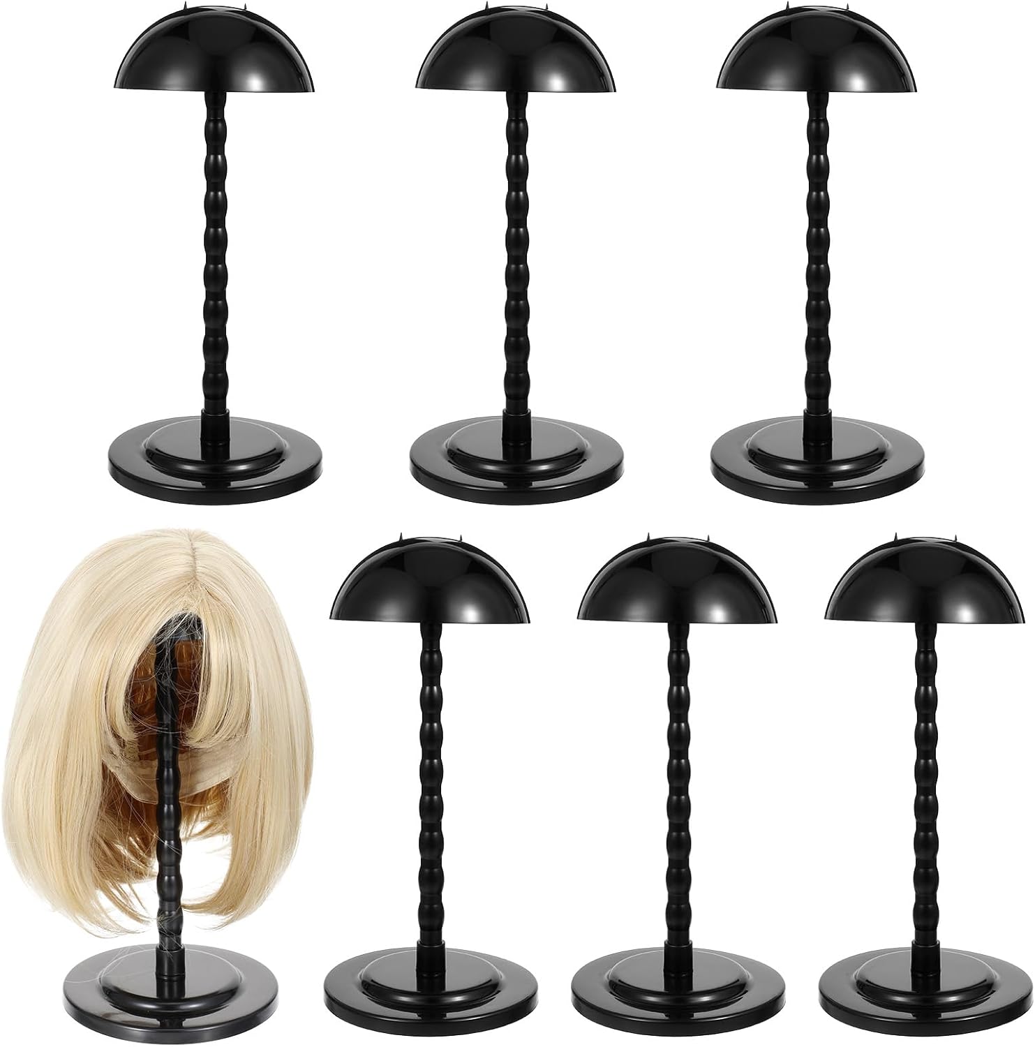 6 Pieces Wig Holder Stand for Styling and Display