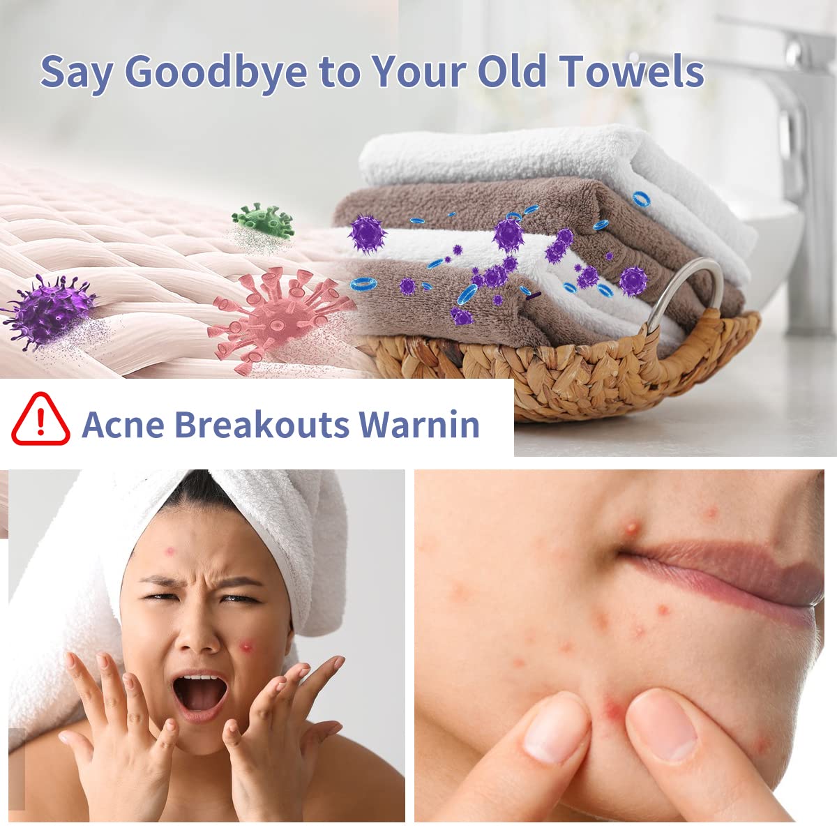 MSOEUESO Ultra Soft Disposable Face Towel 100 Count Pack