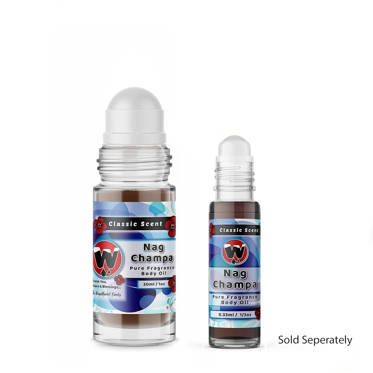 WagsMarket Nag Champa Perfume Oil Roll On 033oz