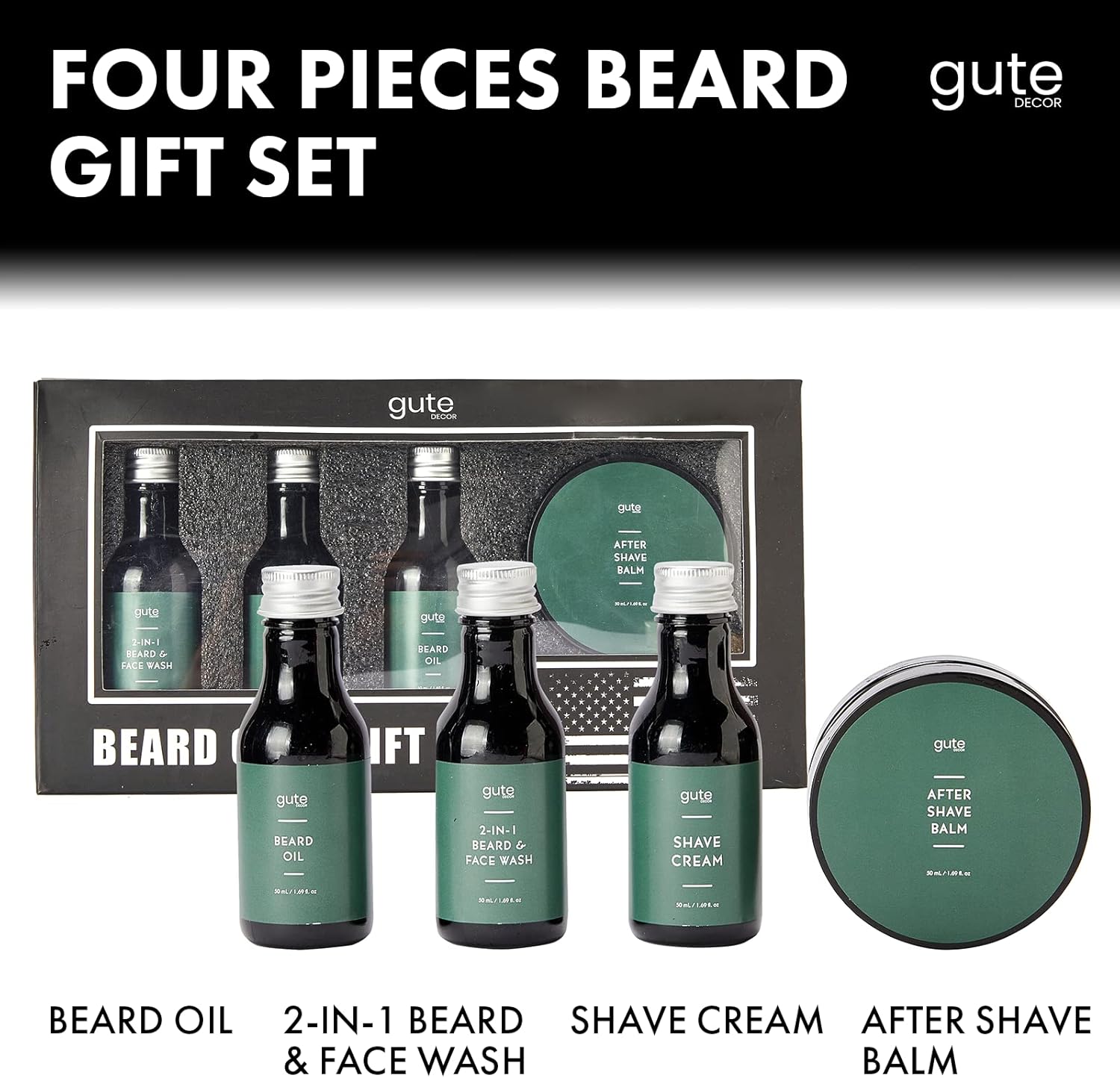 Gute Gifts for Men Dad 50 Cal Ammo Set Shaving Grooming Set