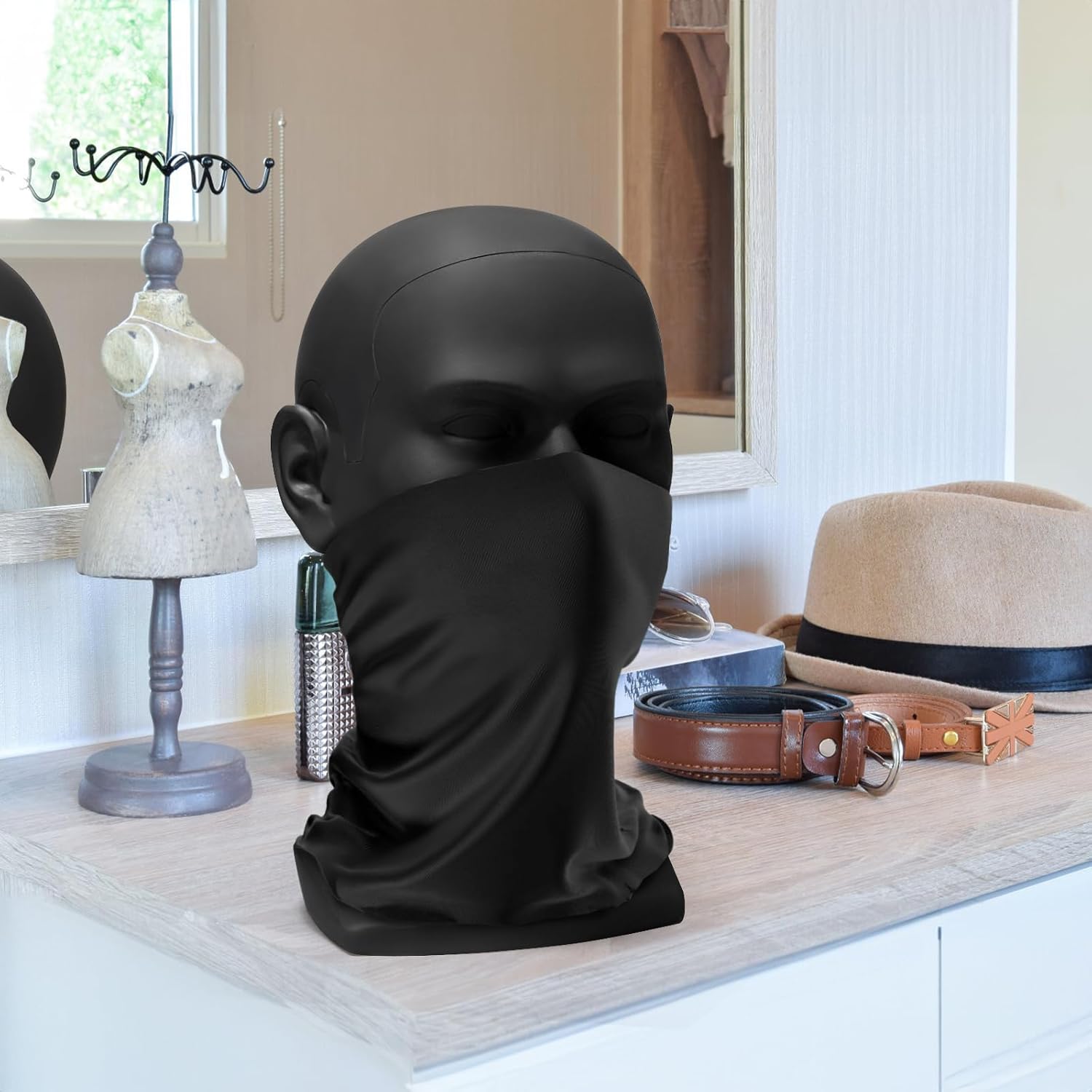 ZOOFOX Male PVC Mannequin Head for Hats and Wigs
