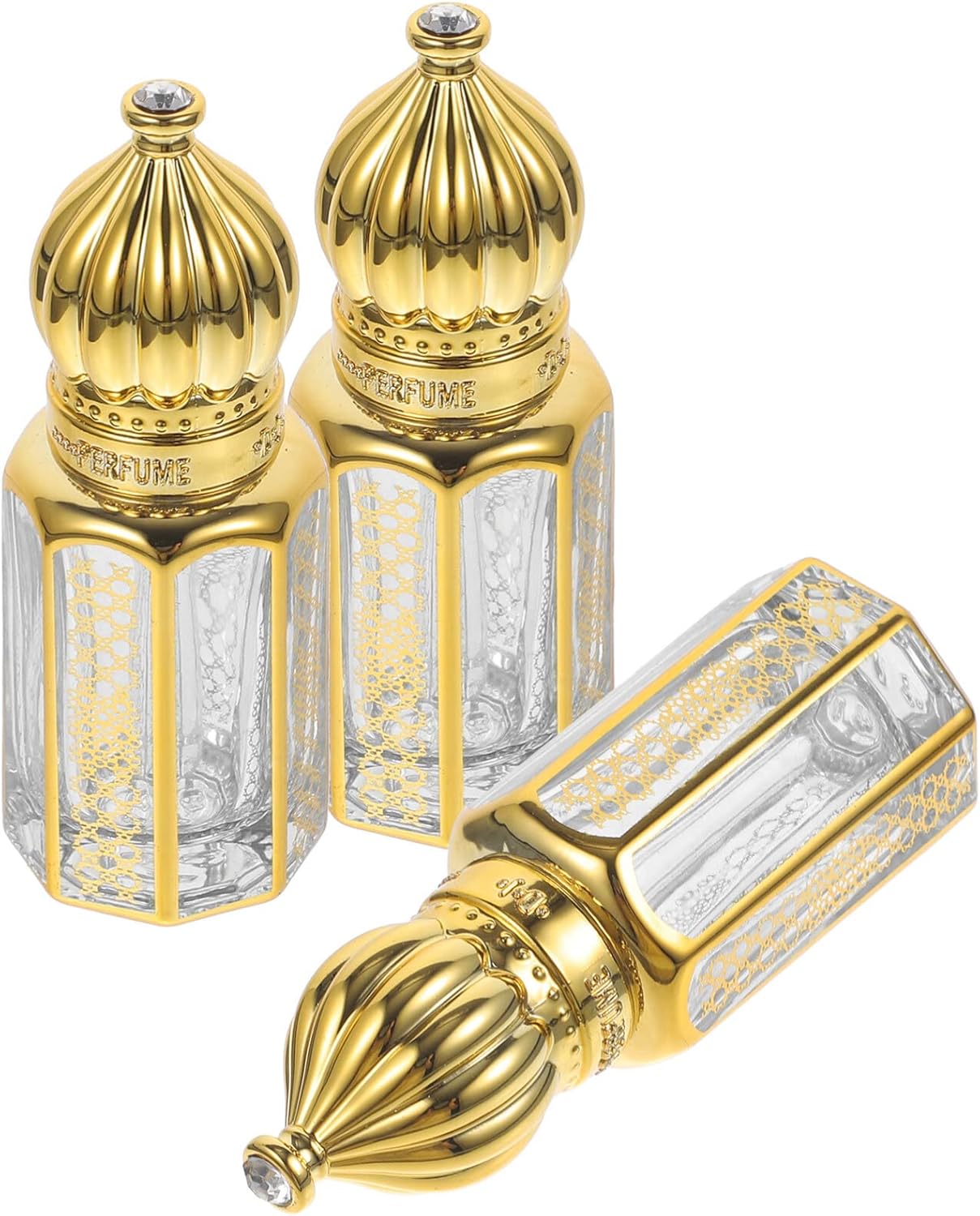 FRCOLOR Essential Oil Roller 3Pcs Glass Bottles