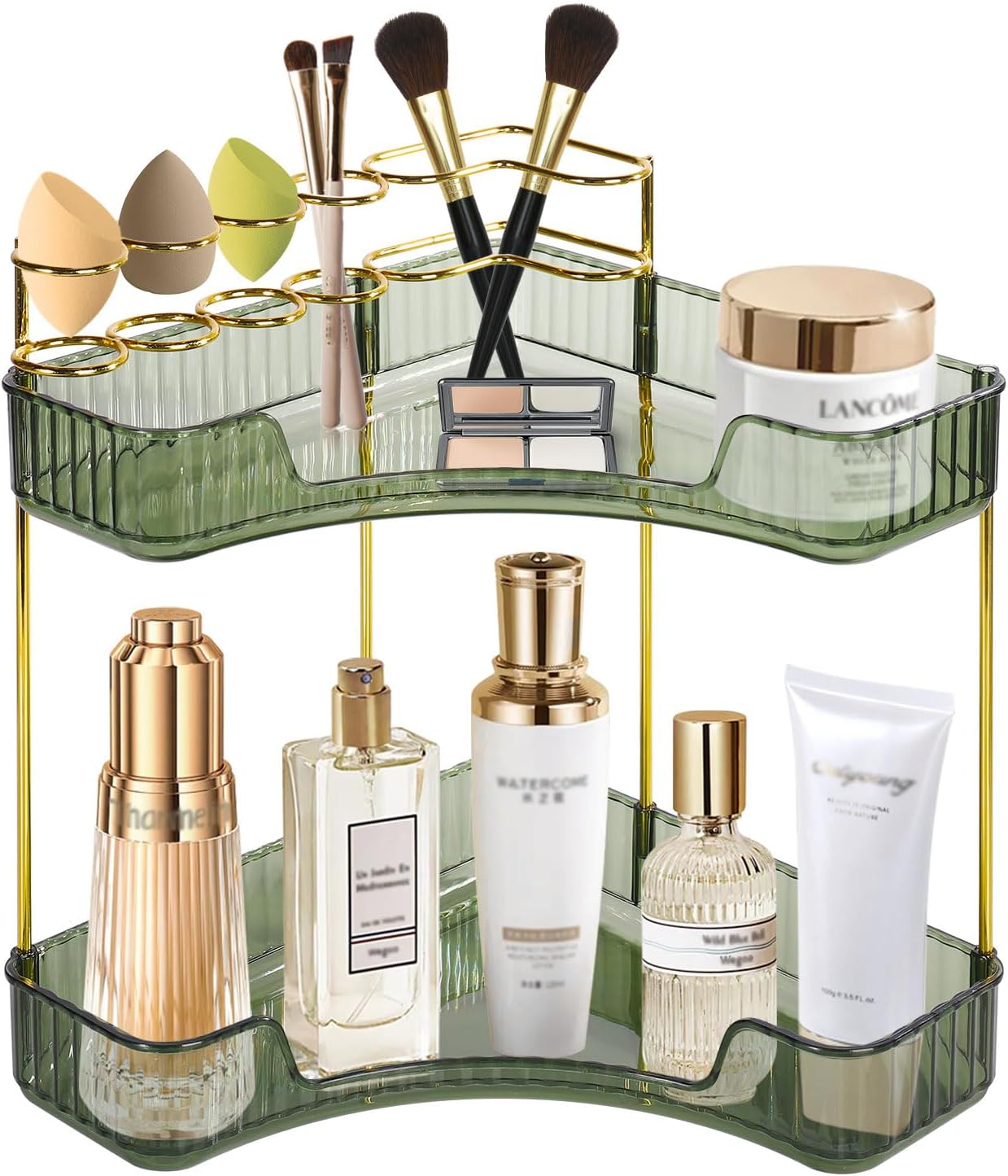 Jian Yana 2 Tier Green Makeup Organizer