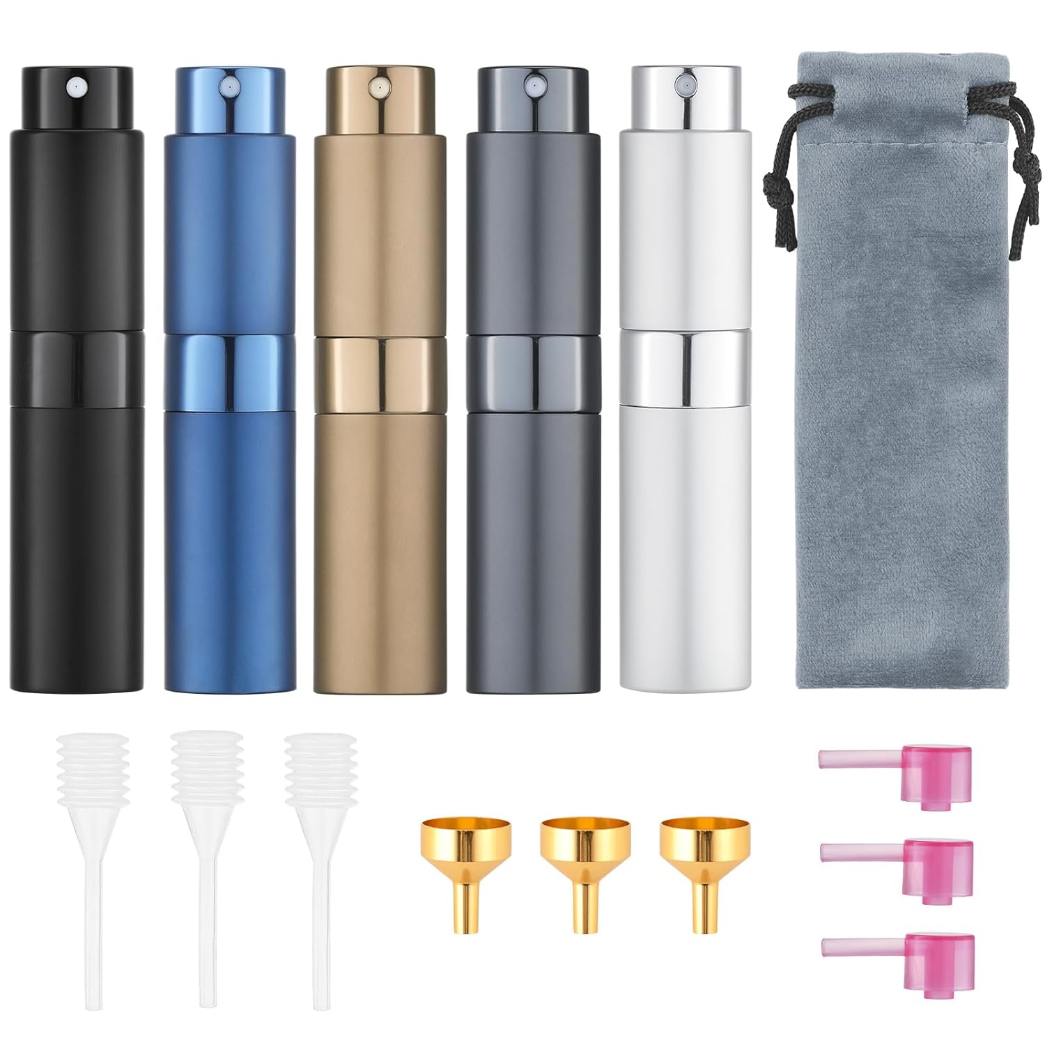 Tekson Travel Perfume Atomizer 8ml 5PCS