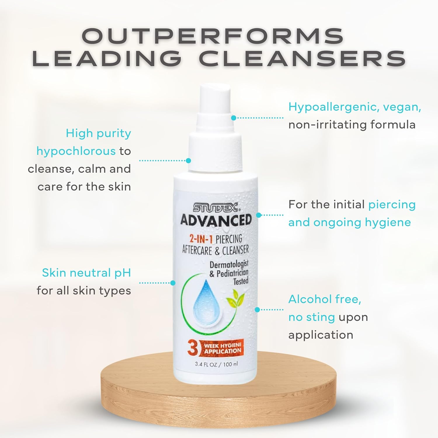 Studex Advanced 2-in-1 Piercing Aftercare Spray