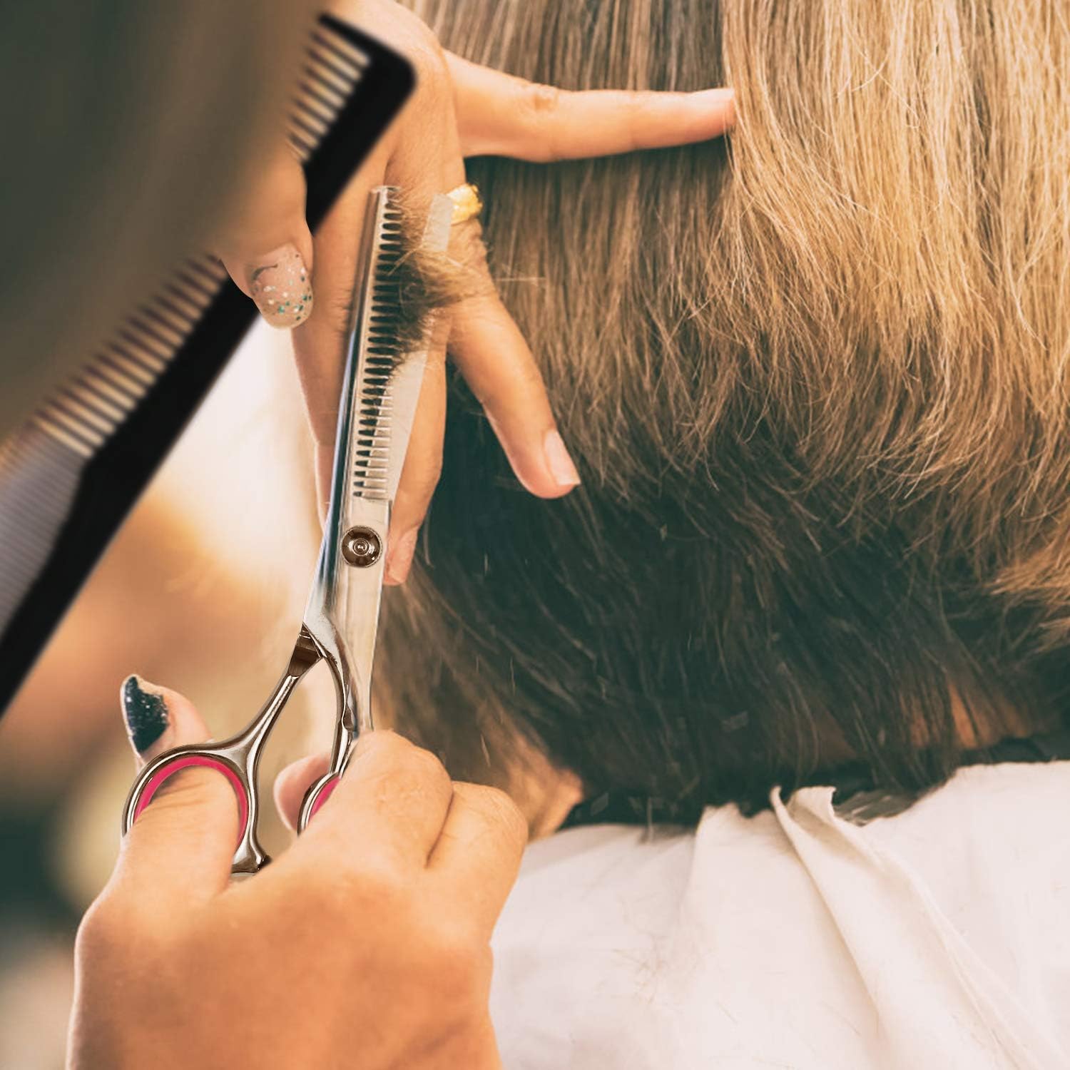 Fcysy 6 Inch Professional Barber Shears Set
