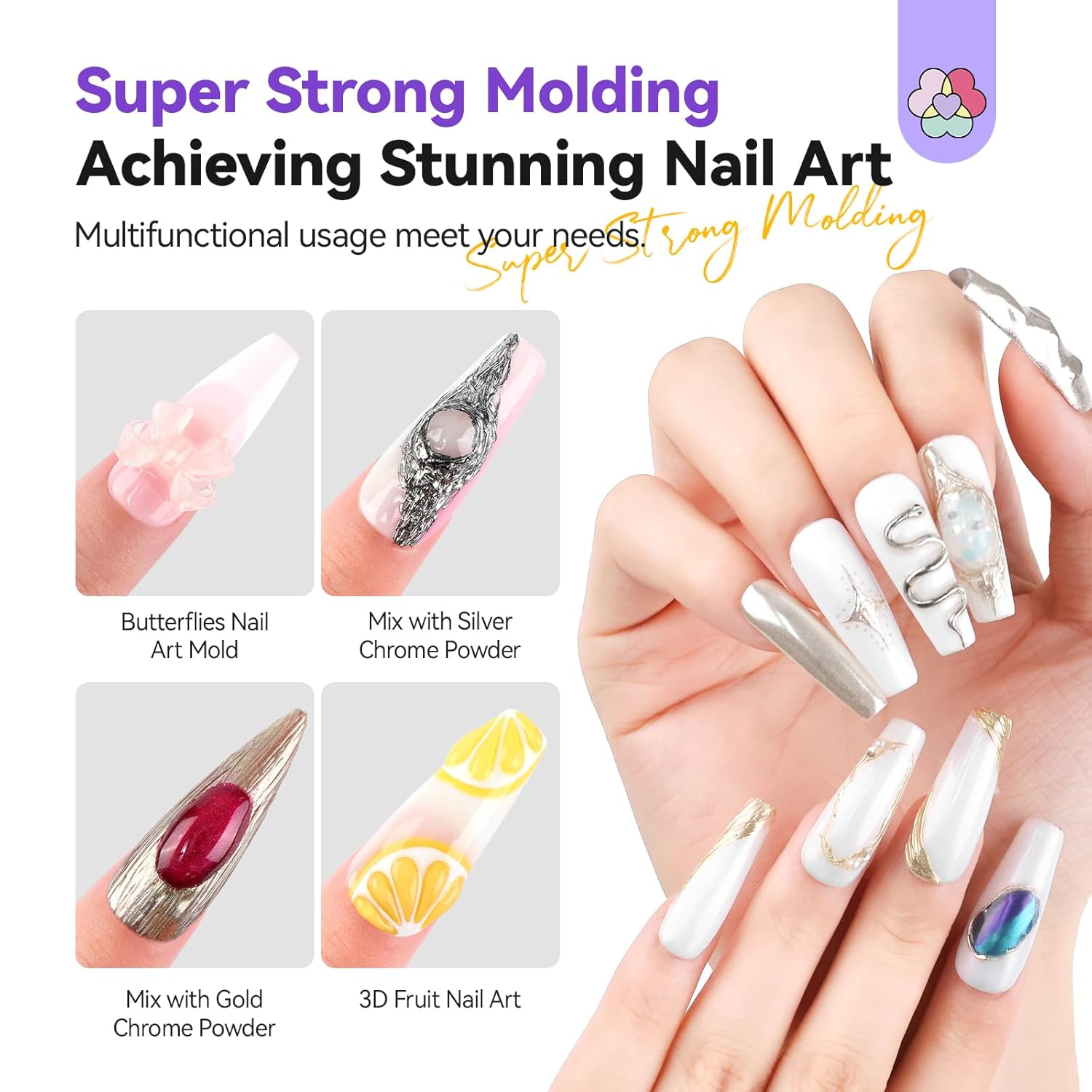 SAVILAND 3D Sculpting Gel Kit for Nail Art