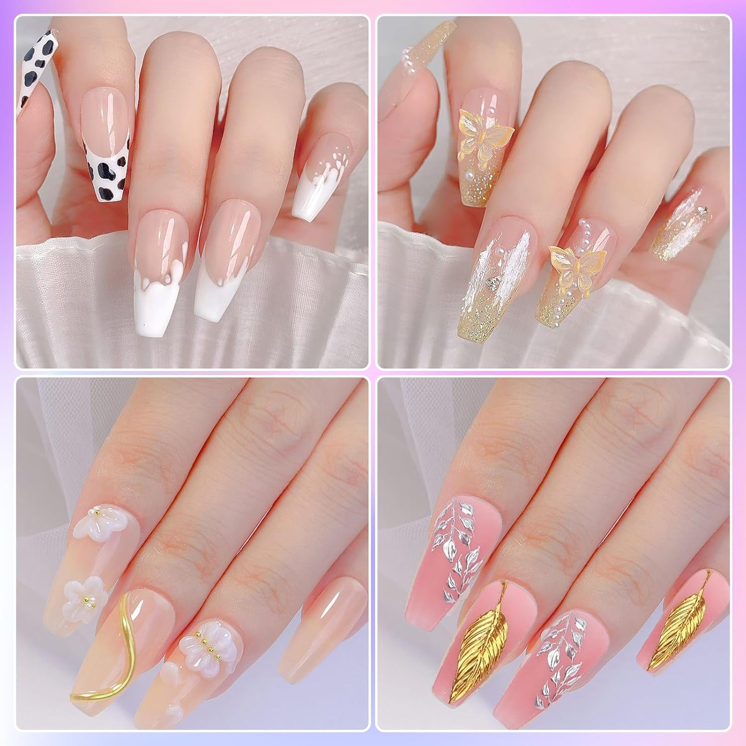 Yehapp 2x15ml Clear 3D Painting Gel for Chrome Powder and Nail Art