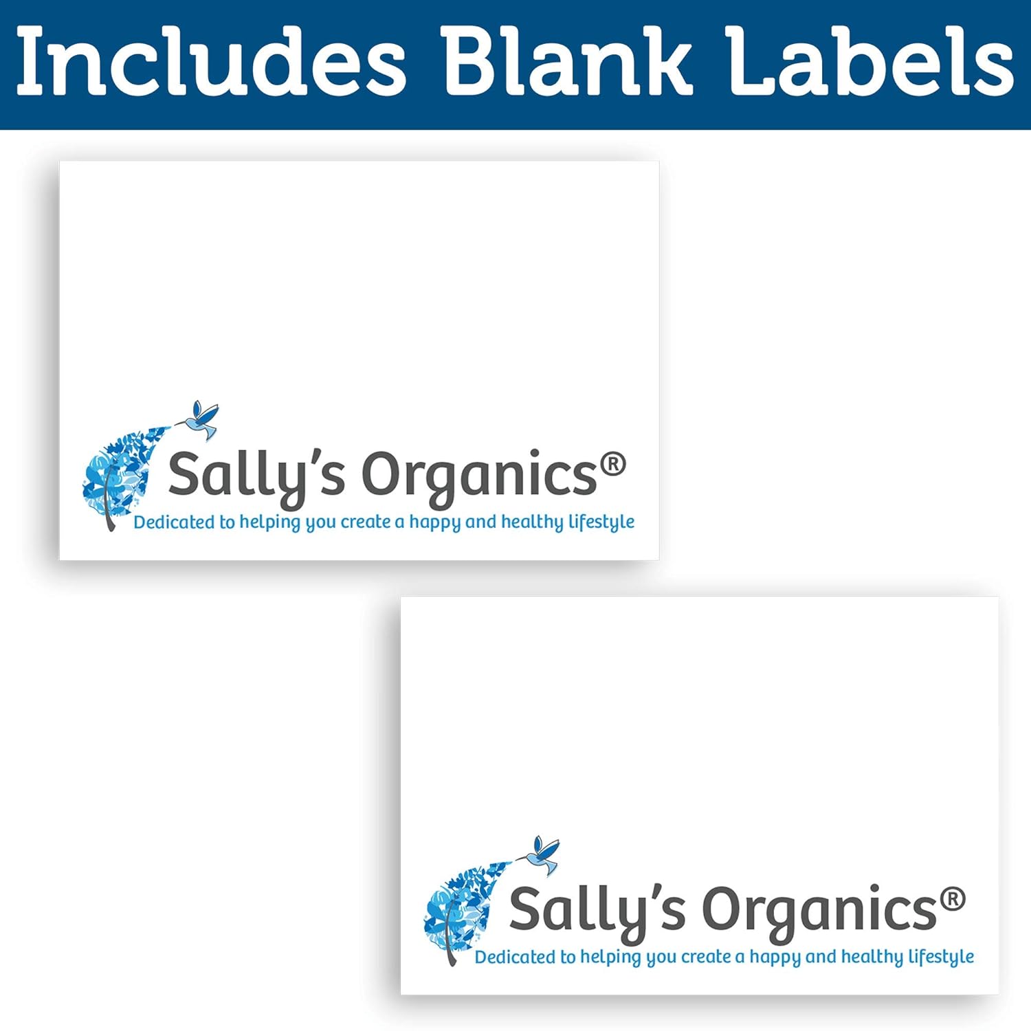 Sallys Organics 2 Pack Small Blue Glass Spray Bottles