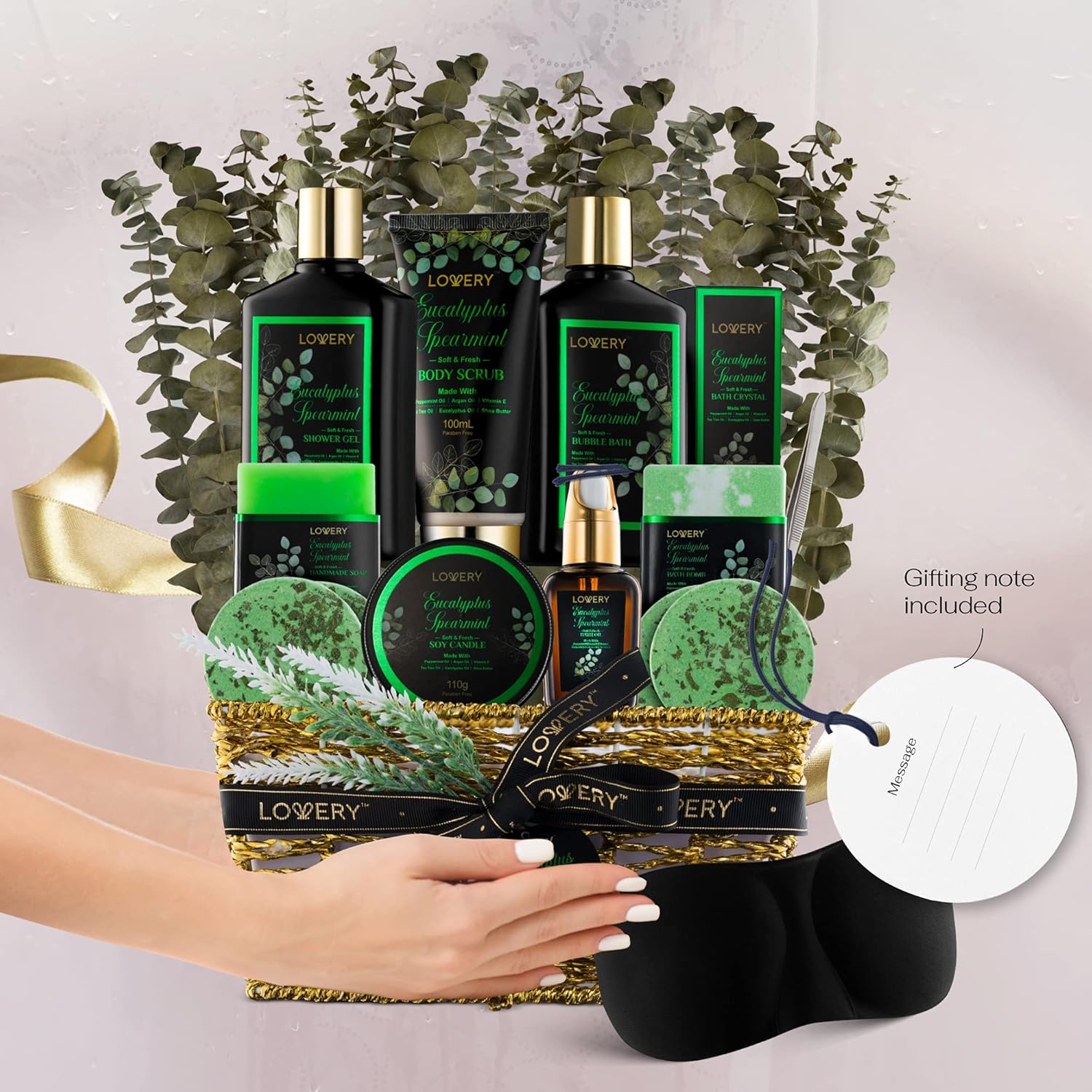 Eucalyptus Spearmint Bath Set 17 Pcs Gift Basket