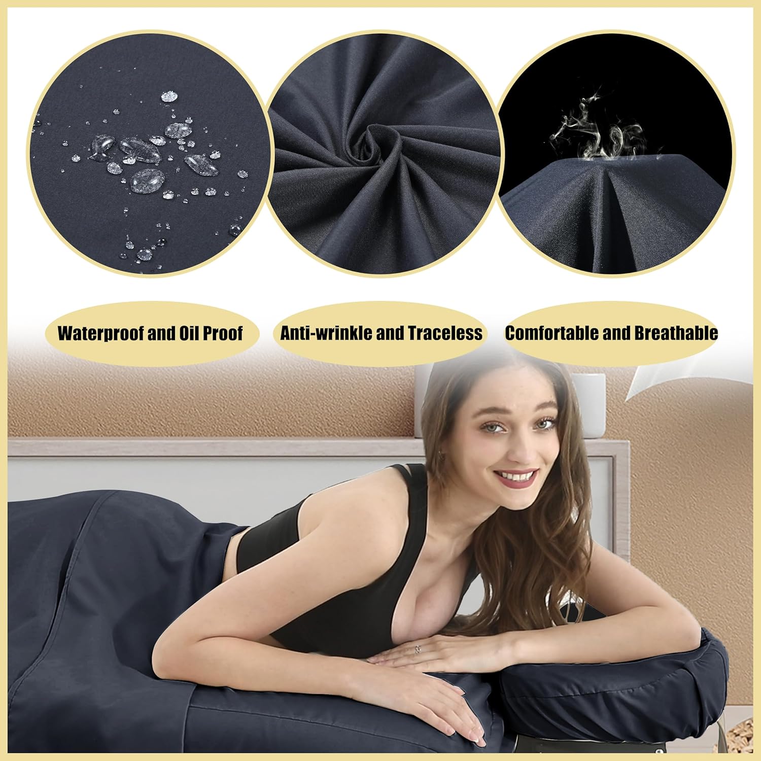 GASIYU 4 Sets Microfiber Massage Table Linens