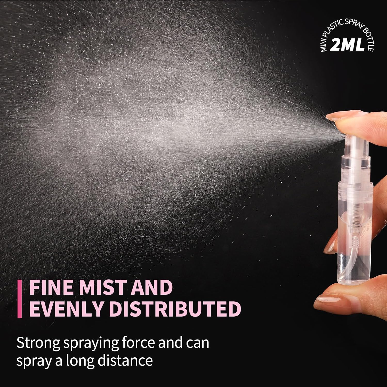 Fandamei 10 Pack Mini Spray Bottles 2ml Clear Plastic