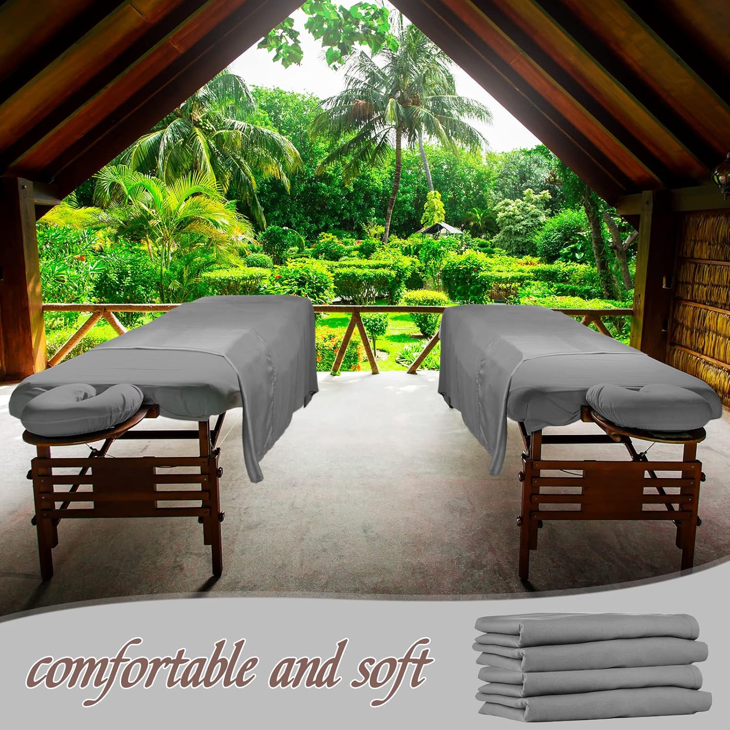 Oudain 8 Sets Microfiber Massage Table Sheets Set