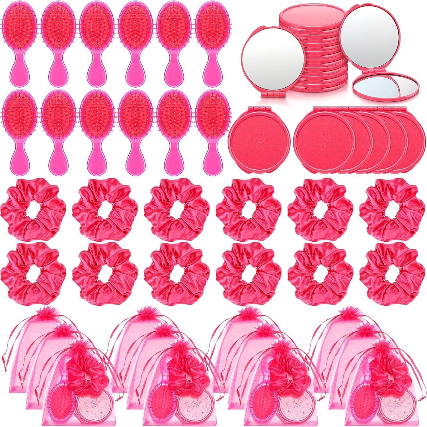 12 Set Pink Party Favors Hair Accessories Set