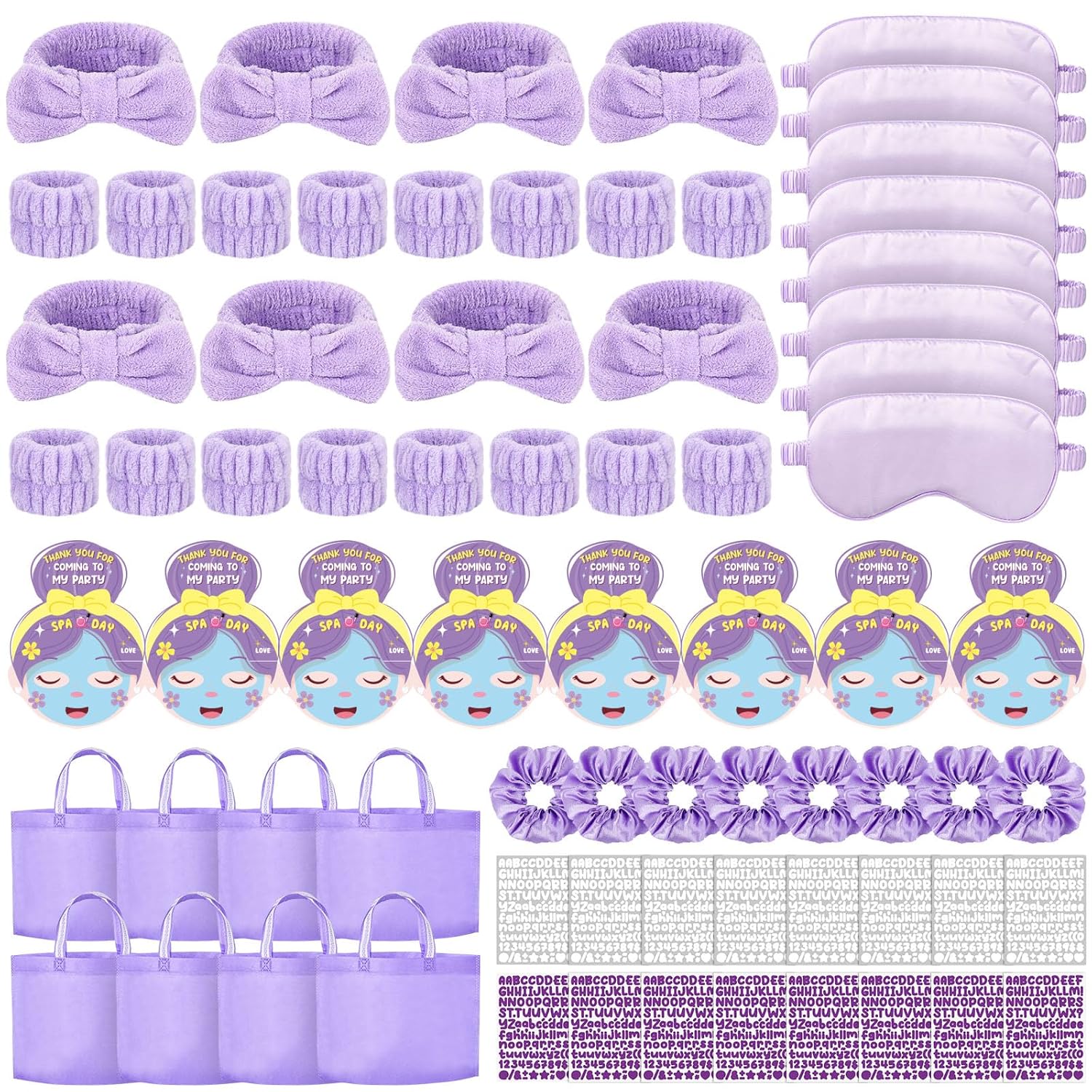 EYNDYN 72 Pcs Spa Sleepover Party Supplies for Girls