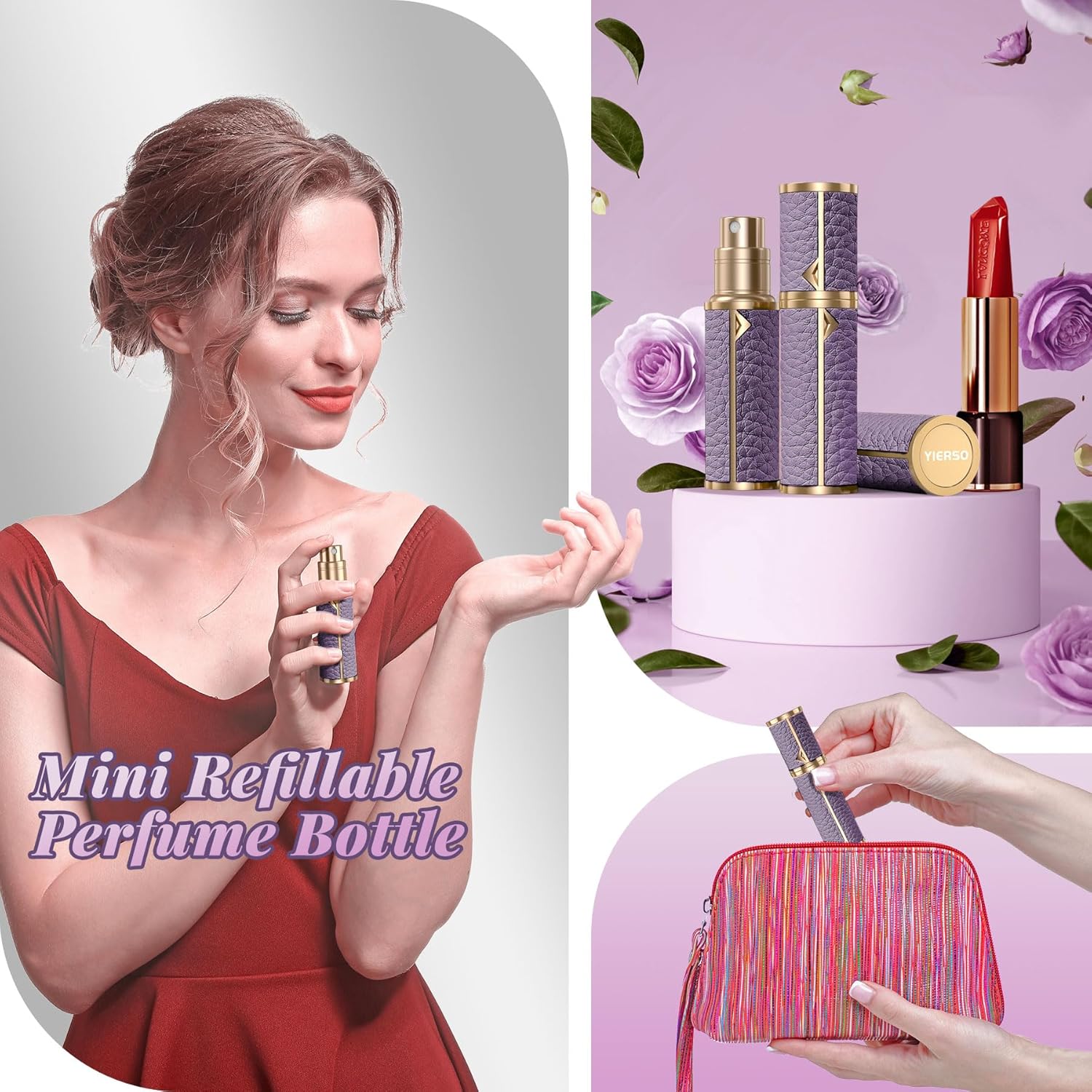 YIERSO 5ml Mini Perfume Refillable Bottle
