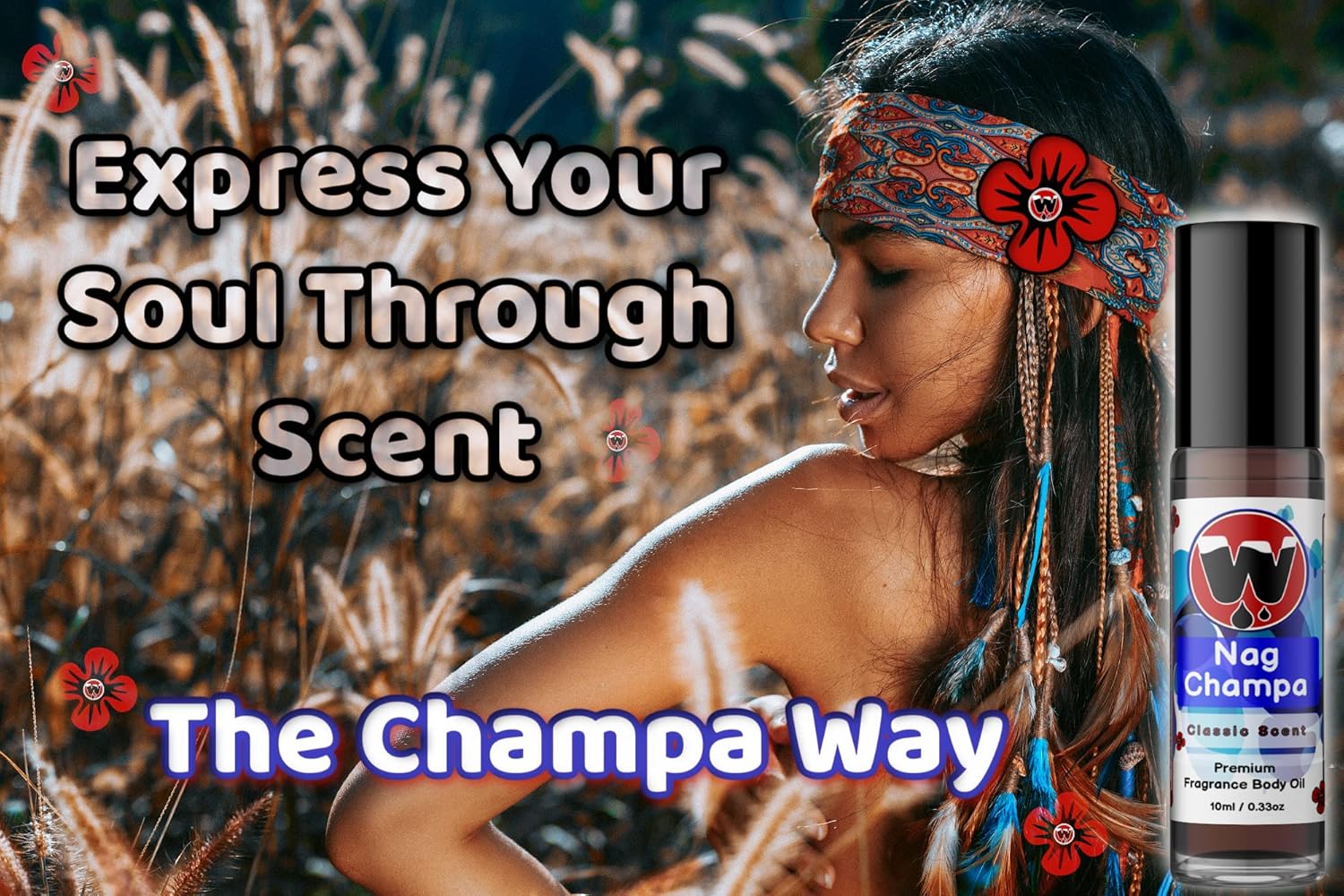 WagsMarket Nag Champa Perfume Oil Roll On 033oz