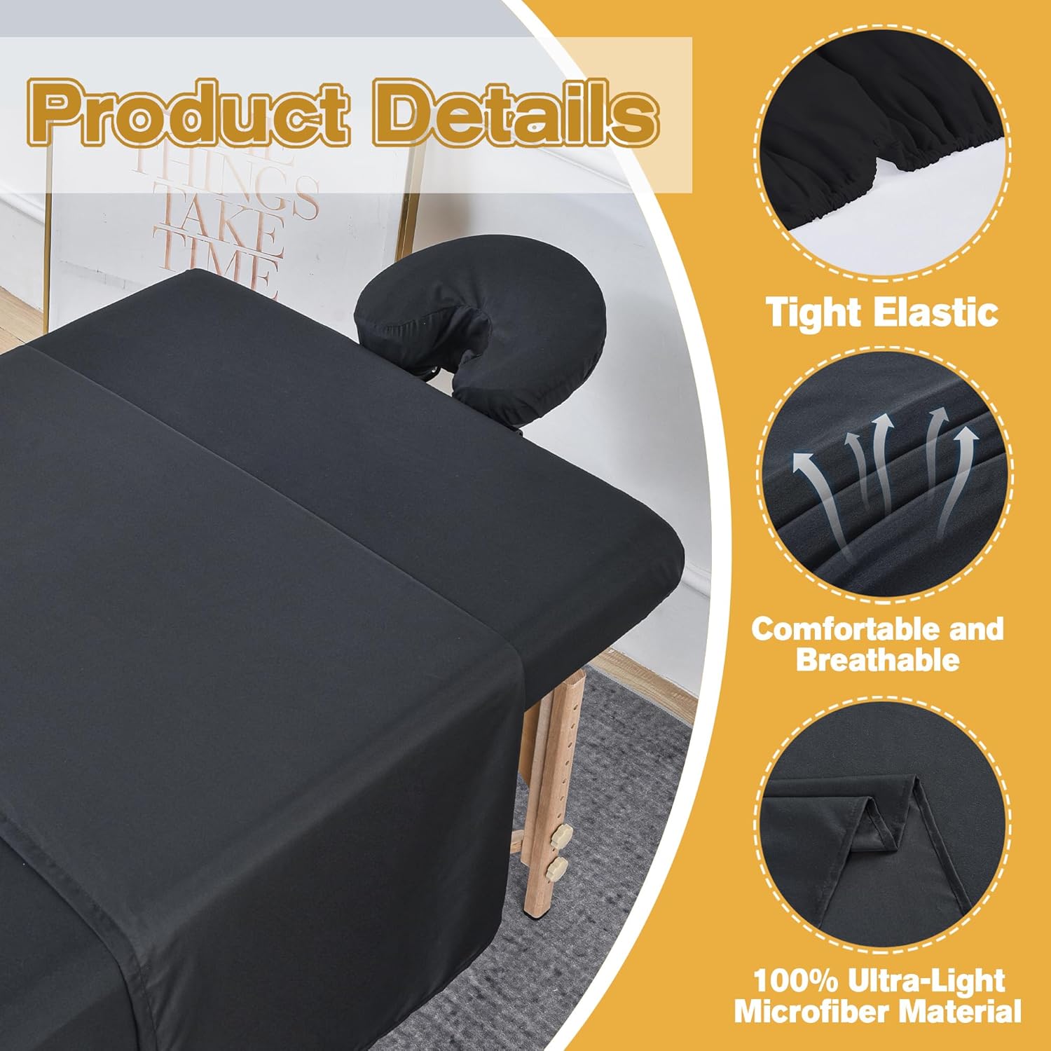 2 Sets Microfiber Massage Table Sheets for Spa and Beauty