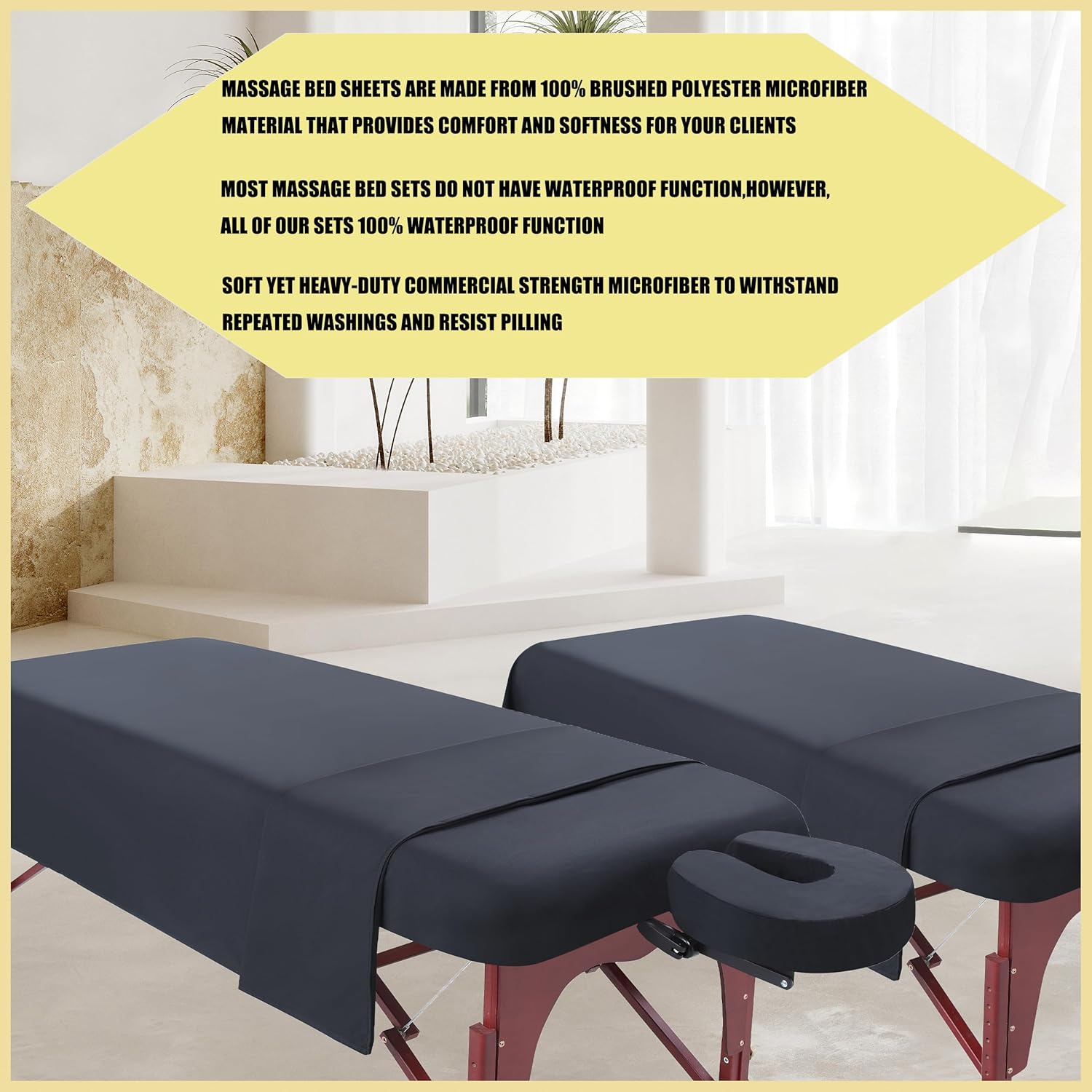GASIYU 4 Sets Microfiber Massage Table Linens