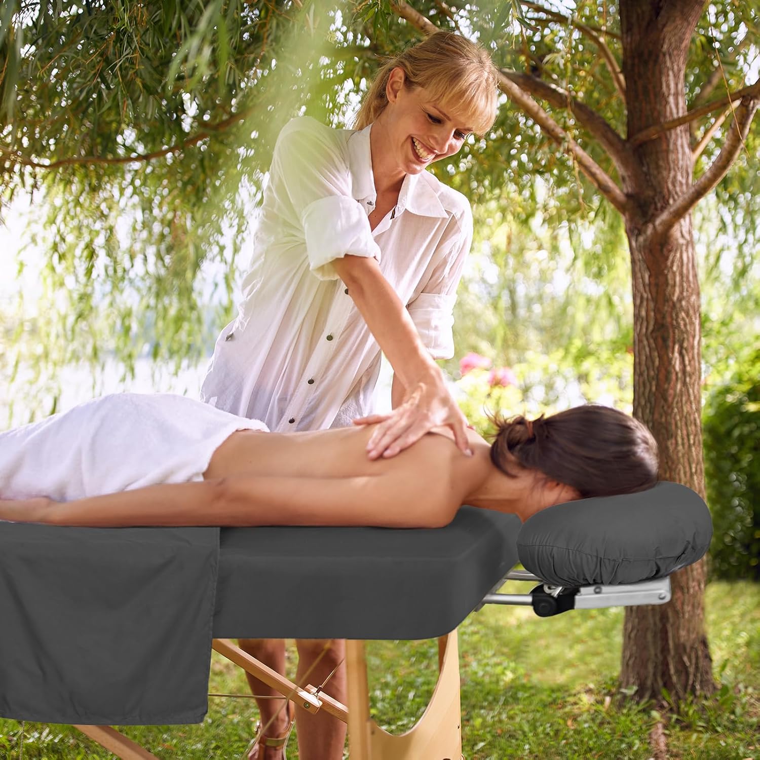 12 Pcs 4 Sets Microfiber Massage Table Sheet Set Black