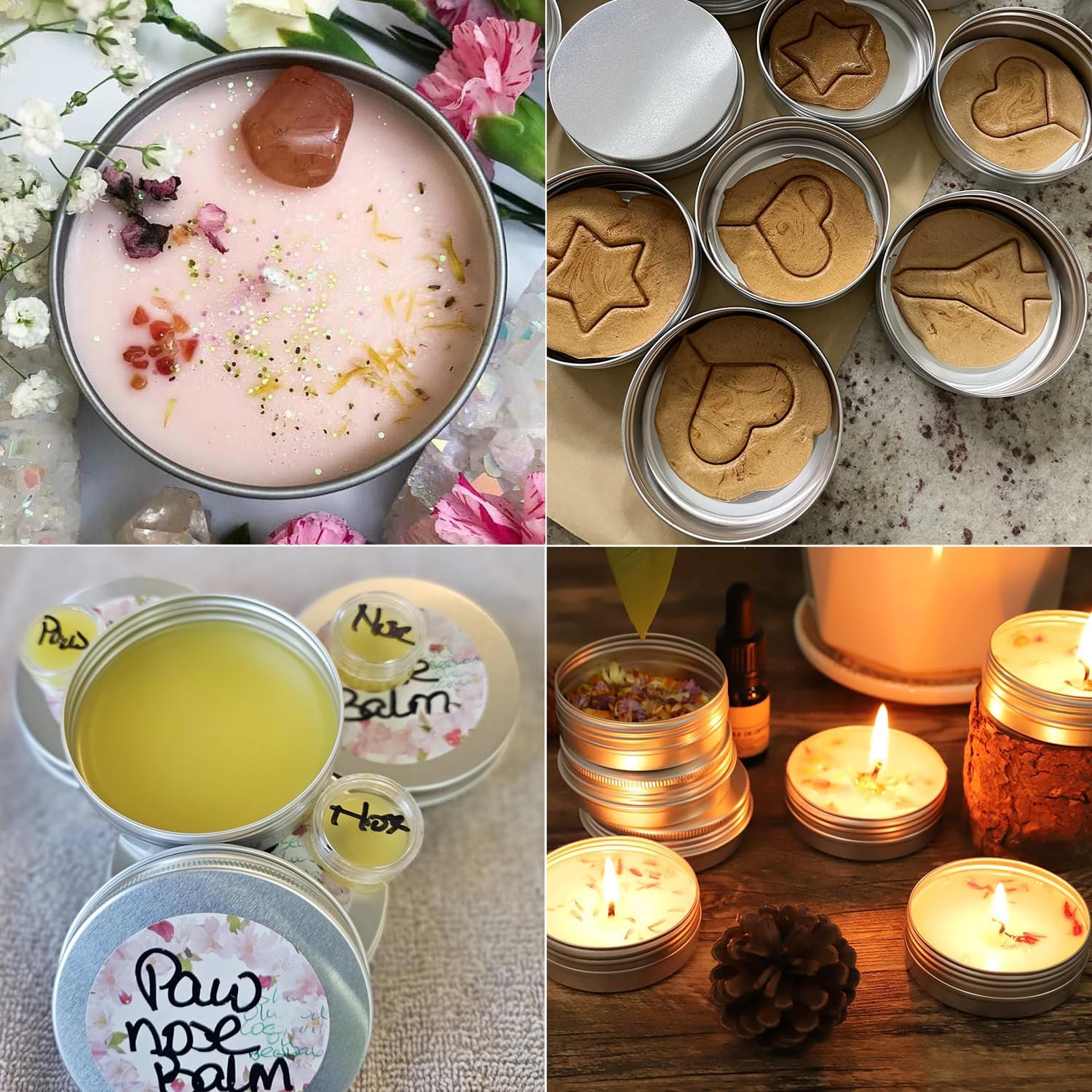 6pcs 100ml Matte-Gold Aluminum Tin Cans