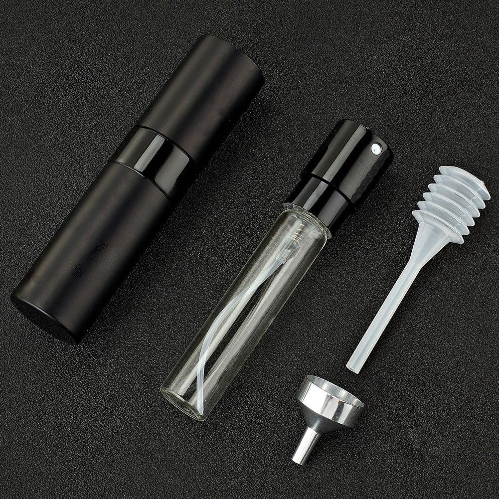 Lisapack 8ml Atomizer Spray Bottle Matte Black