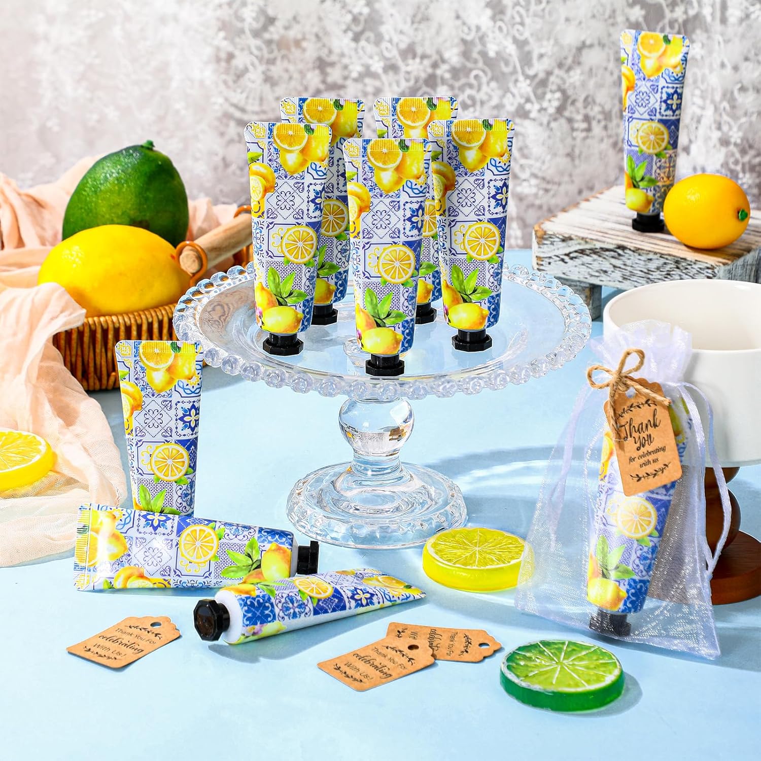Dansib 48 Sets Baby Shower Hand Cream Party Favors Lemon