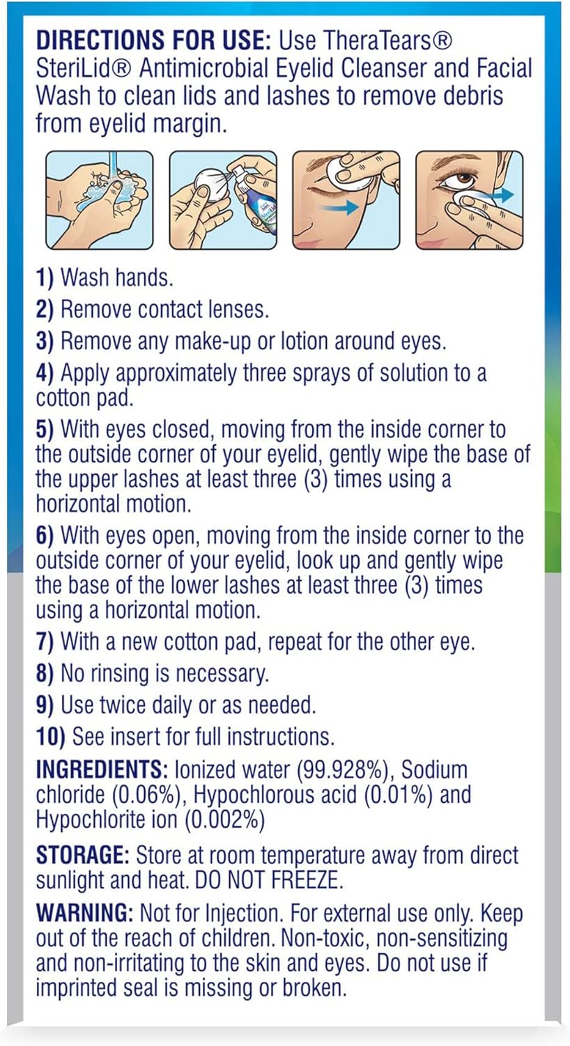 TheraTears SteriLid Eyelid Cleanser and Face Wash 2 Fl Oz