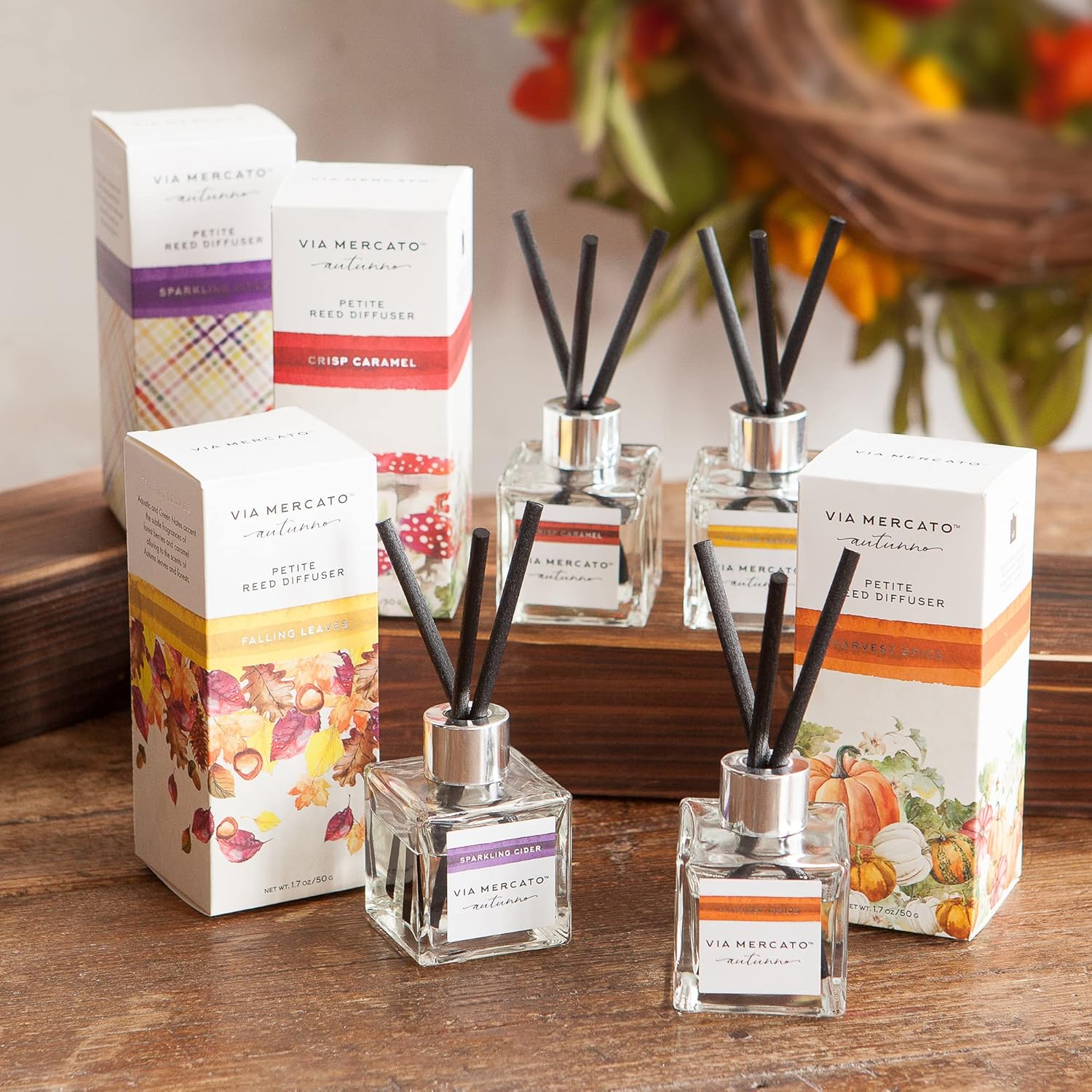 European Soaps Autunno Petite Reed Diffuser Sparkling Cider 17 Ounce