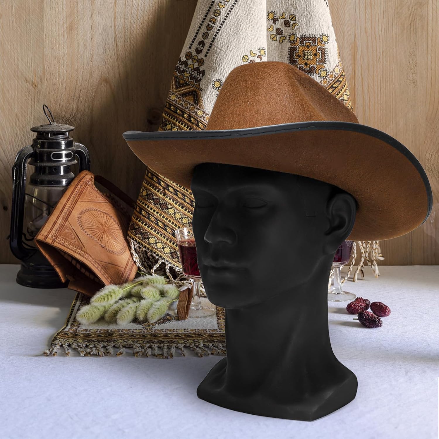 ZOOFOX Male PVC Mannequin Head for Hats and Wigs