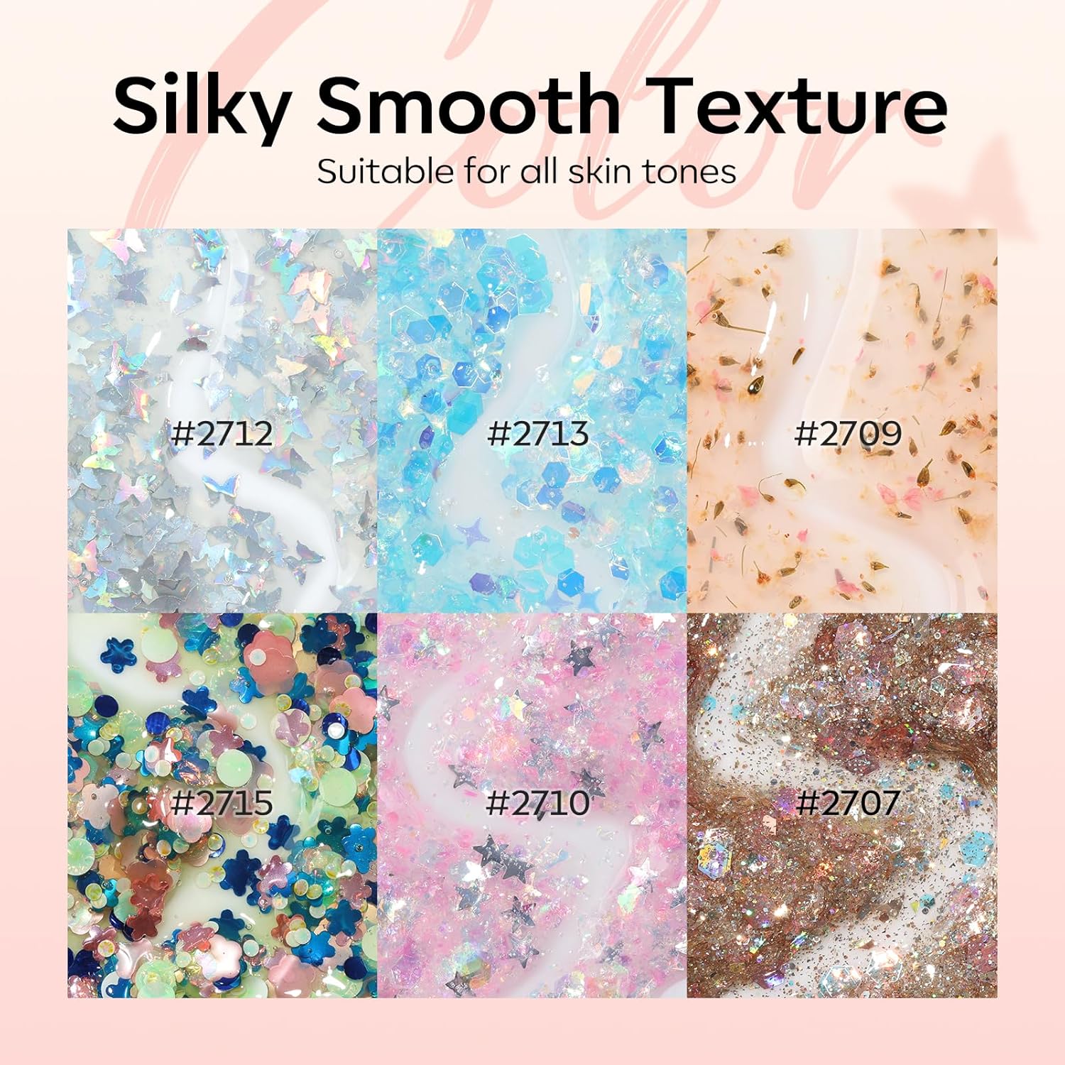 Modelones Glitter Gel Nail Polish Set 6 Colors