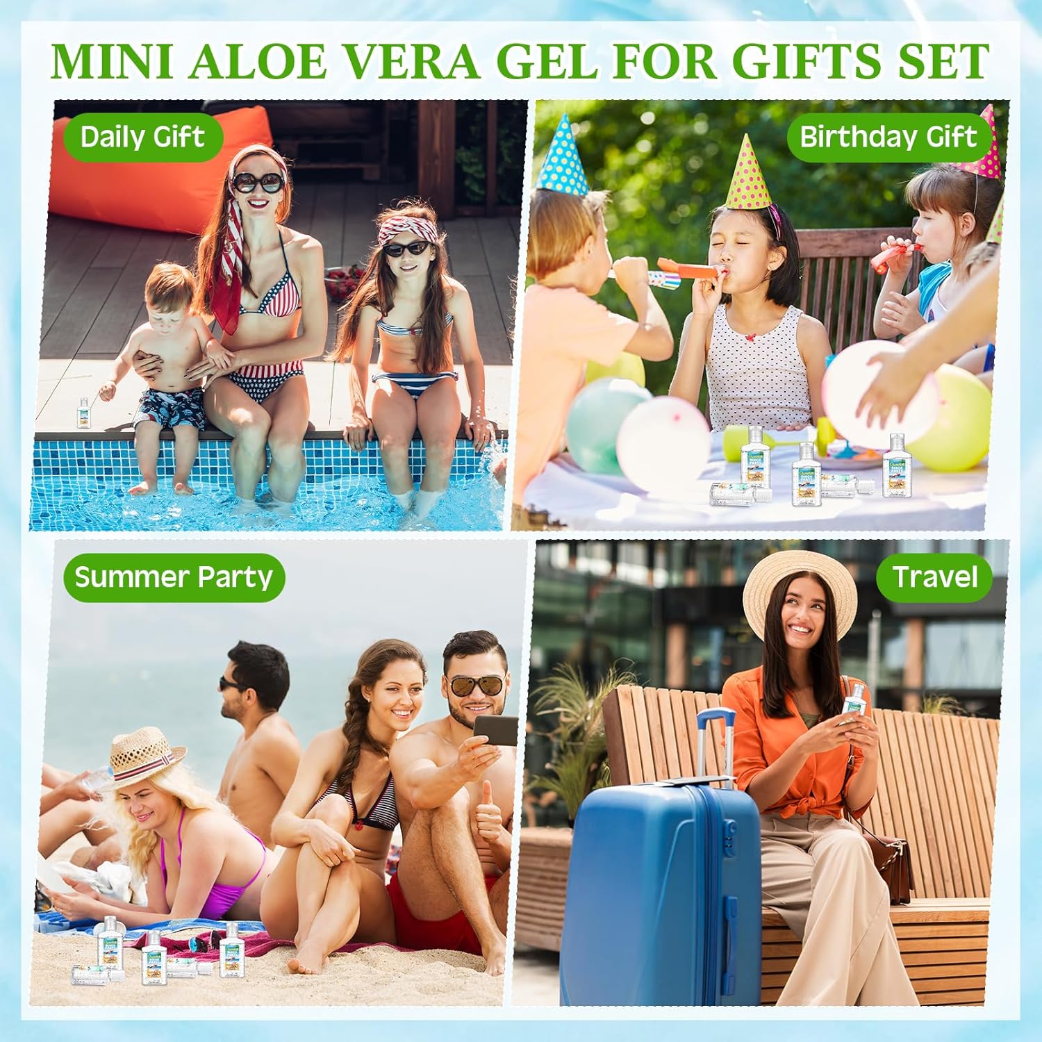 12 Pcs Mini Aloe Vera Gel Set for Travel Gifts