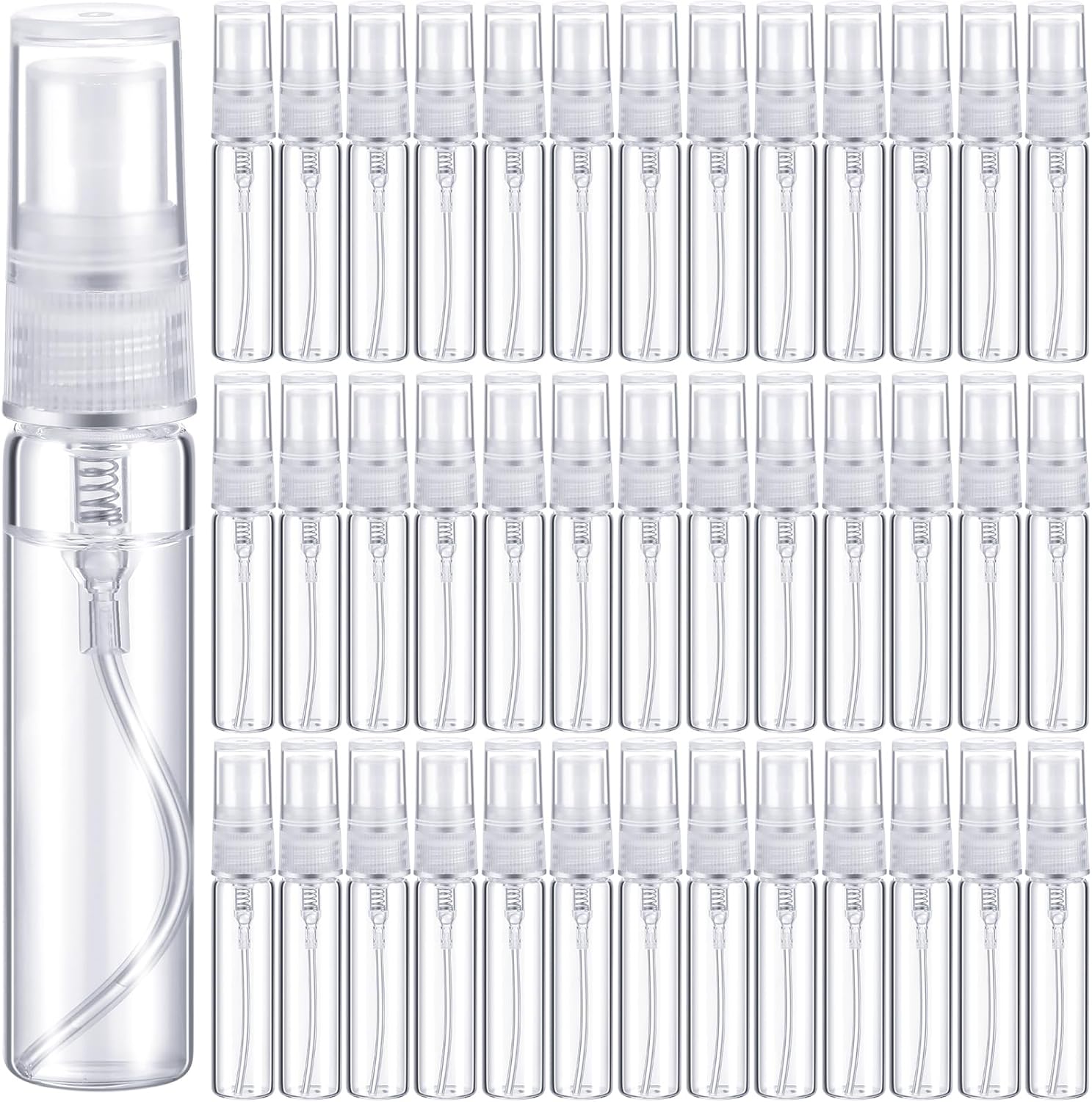 Tanlade 300 Pcs 5ml Clear Glass Spray Bottles