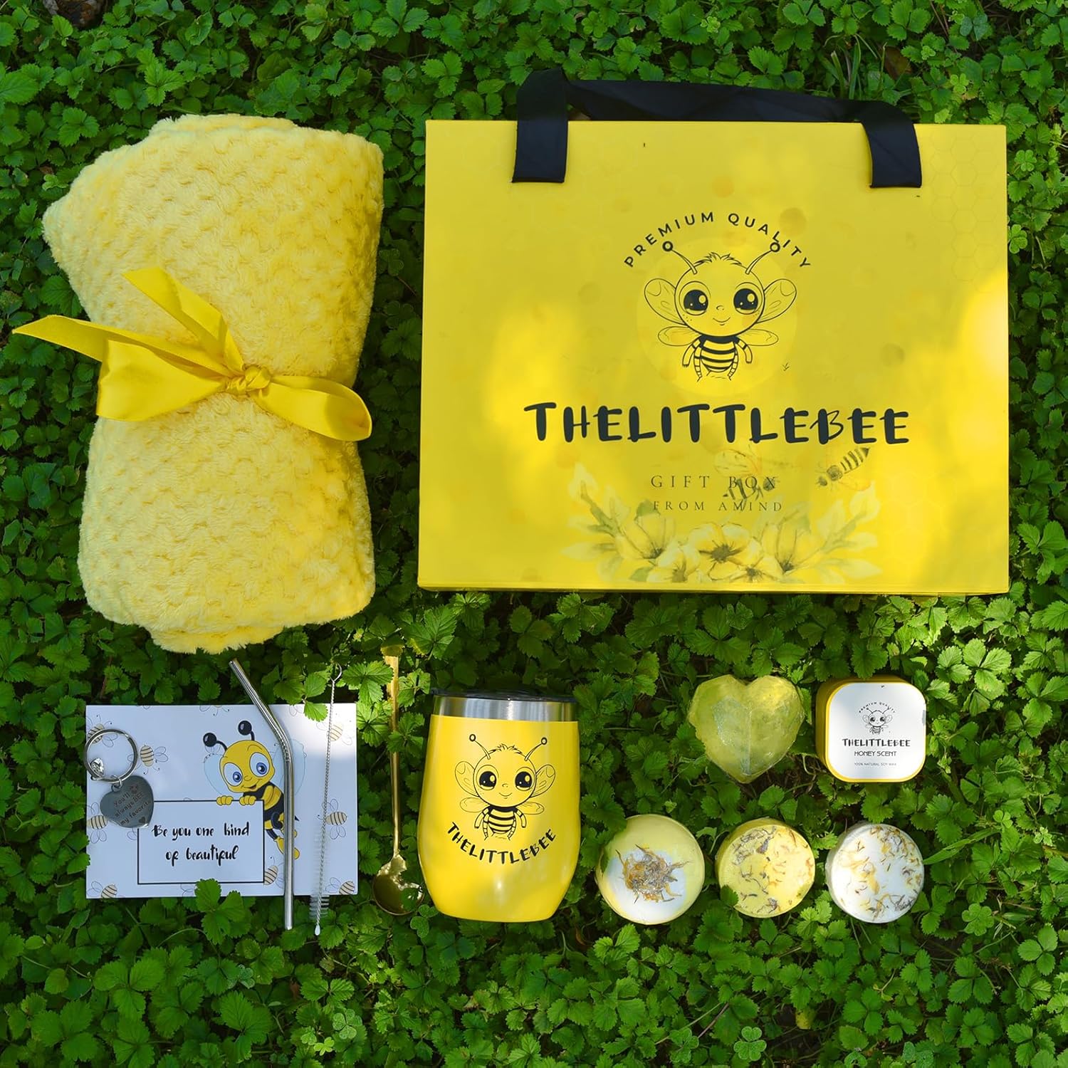 AMIND Little Bee Yellow Gift Box for Women