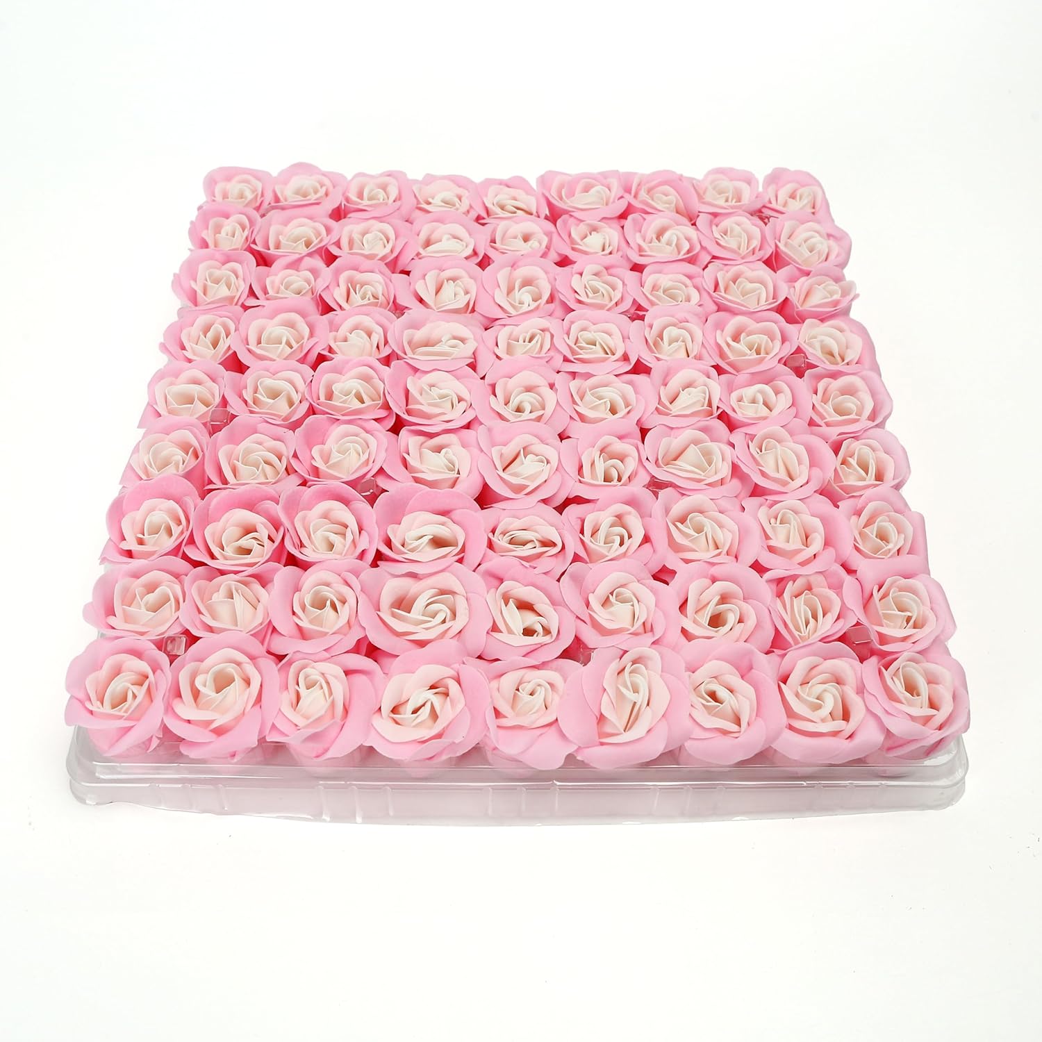81PCS Scented Soap Roses Pink Floral Bath Petals Bouquet